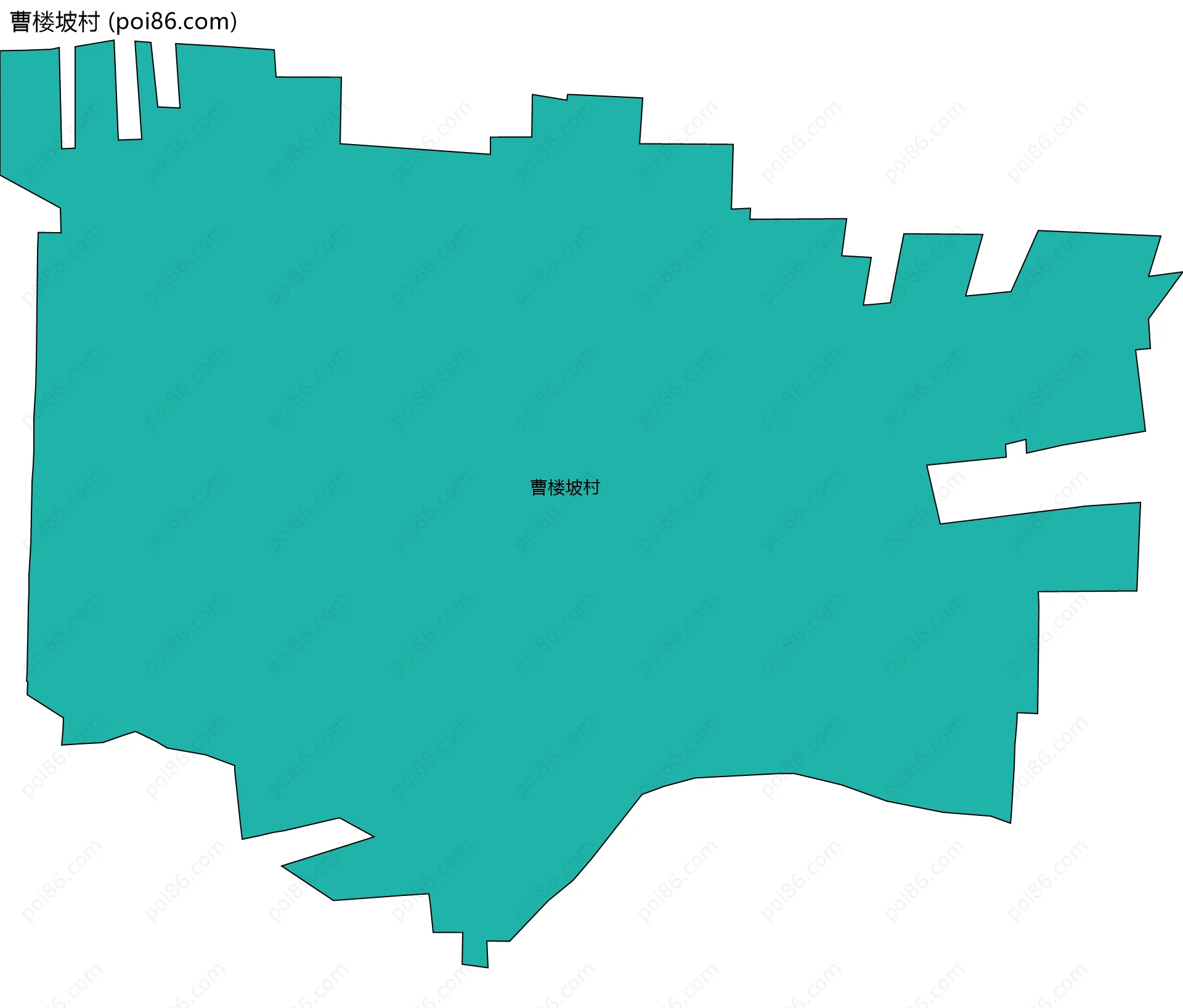 曹楼坡村边界地图