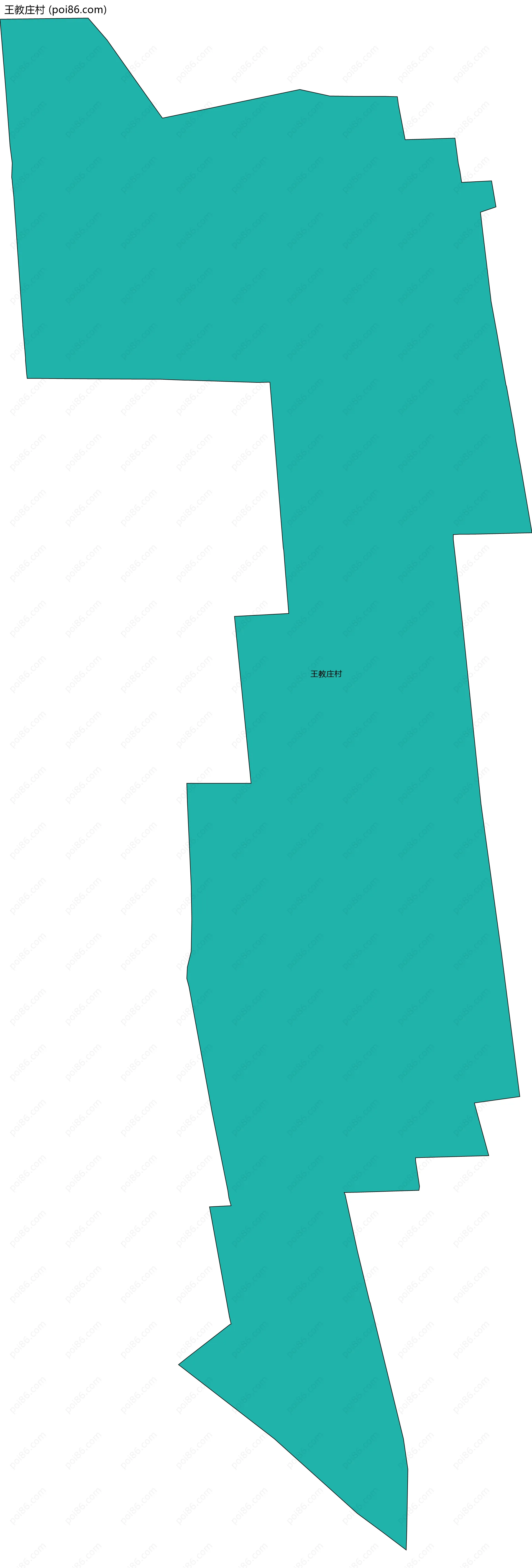 王教庄村边界地图