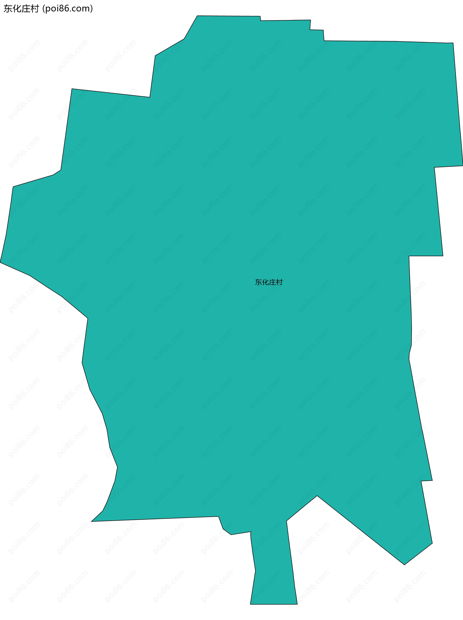 东化庄村边界地图