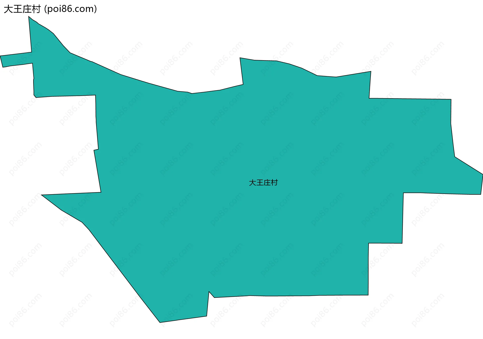 大王庄村边界地图
