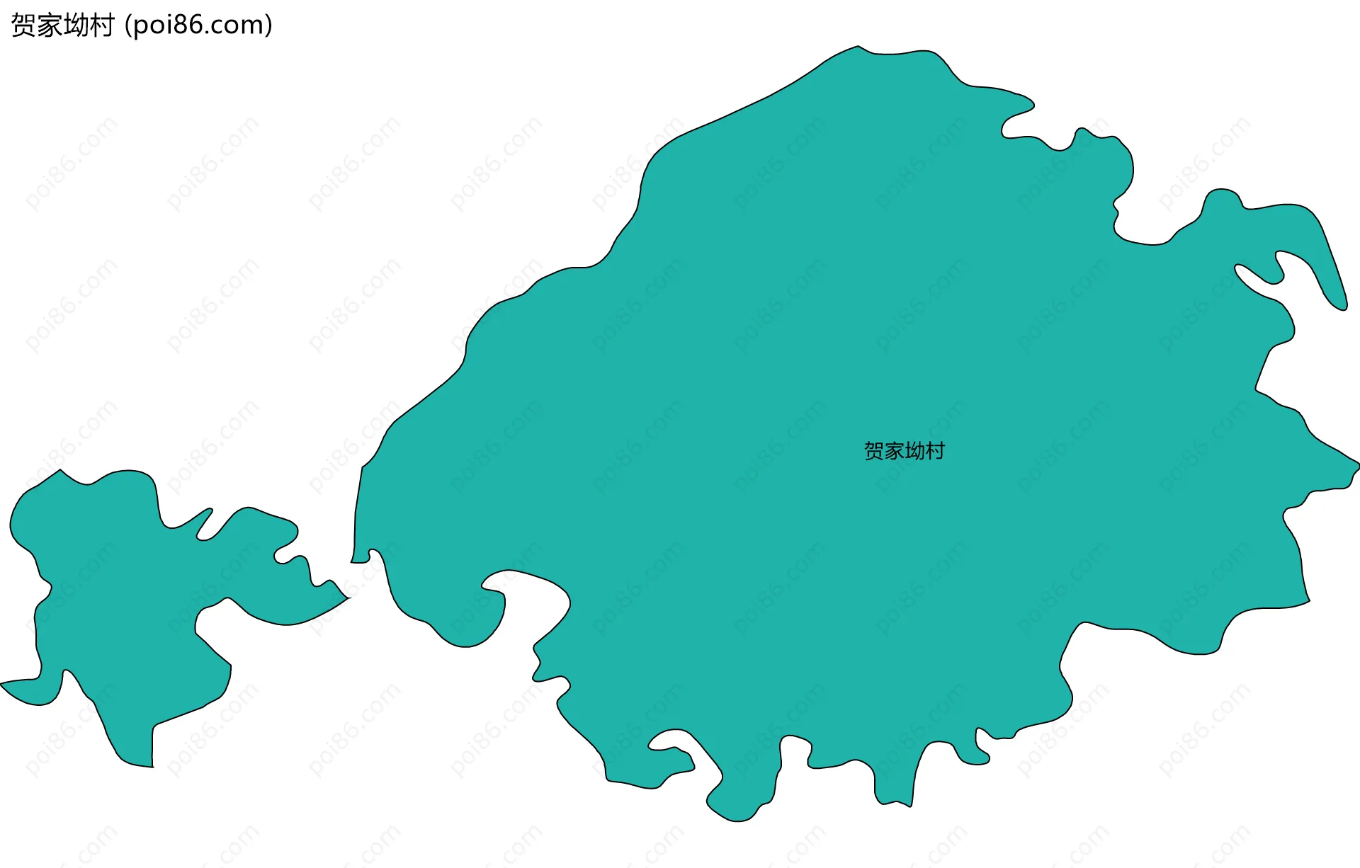 贺家坳村边界地图