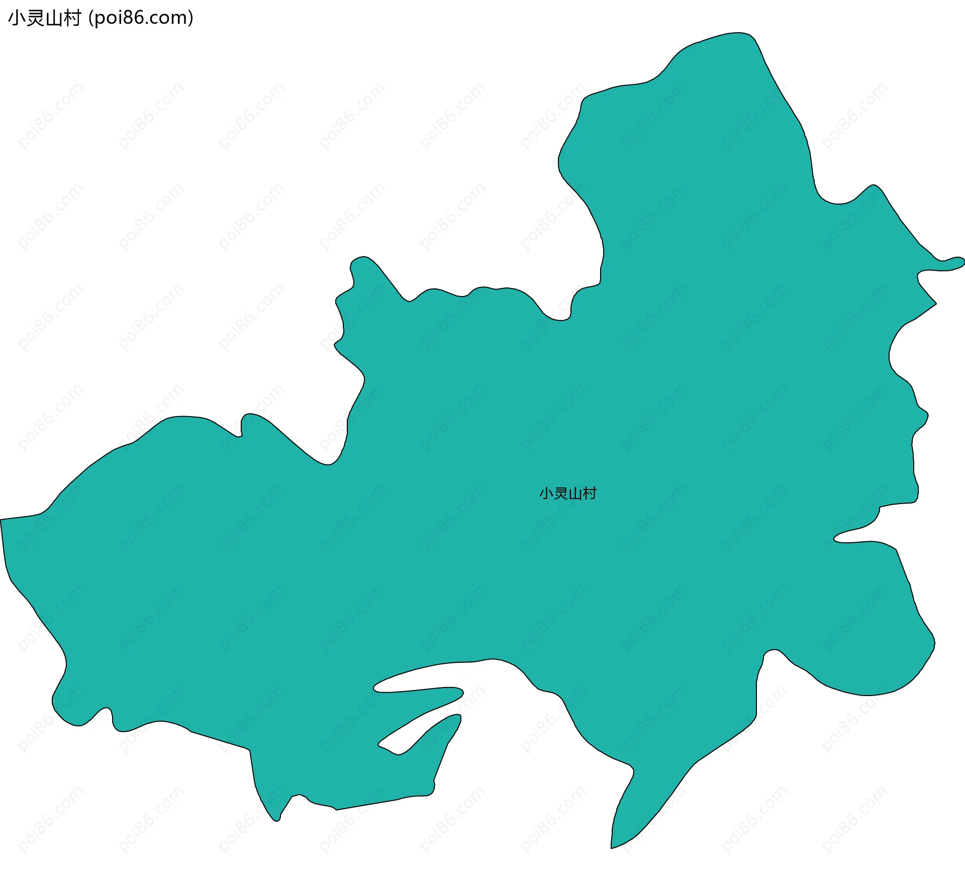 小灵山村边界地图
