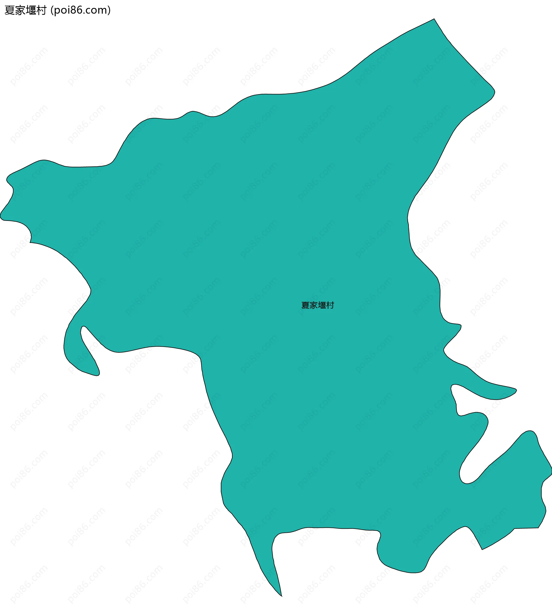 夏家堰村边界地图