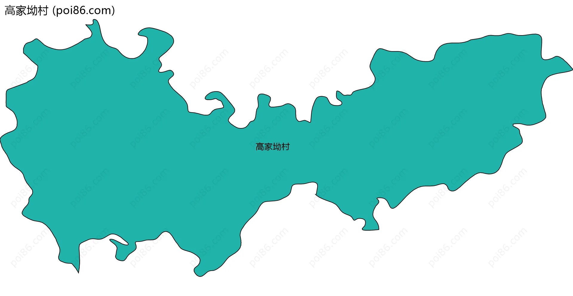 高家坳村边界地图