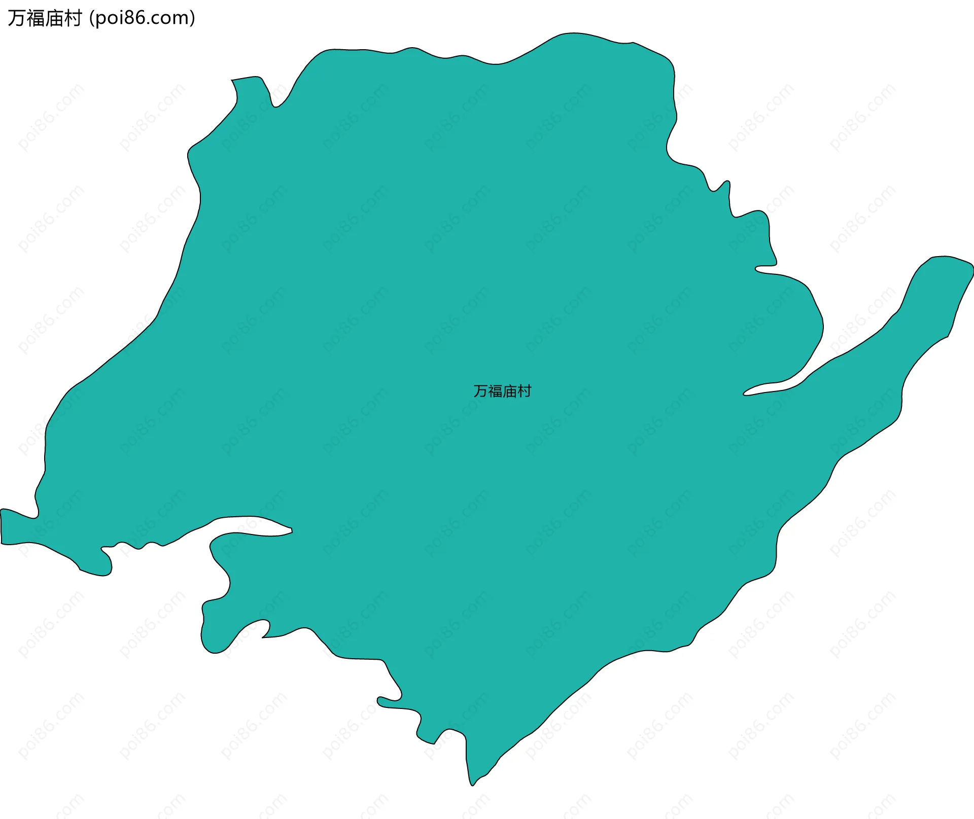 万福庙村边界地图