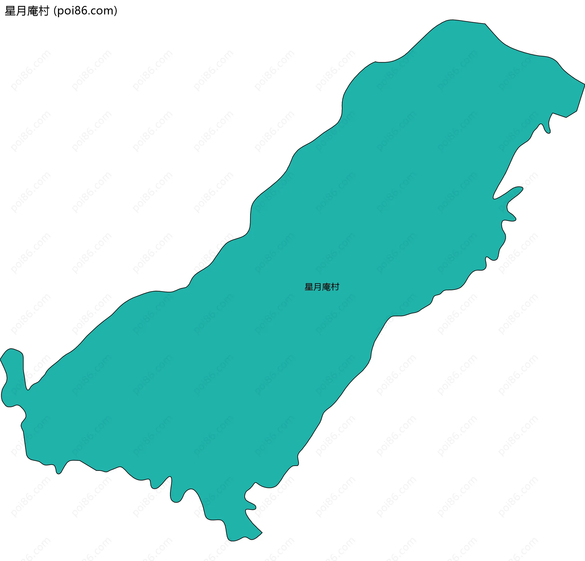 星月庵村边界地图