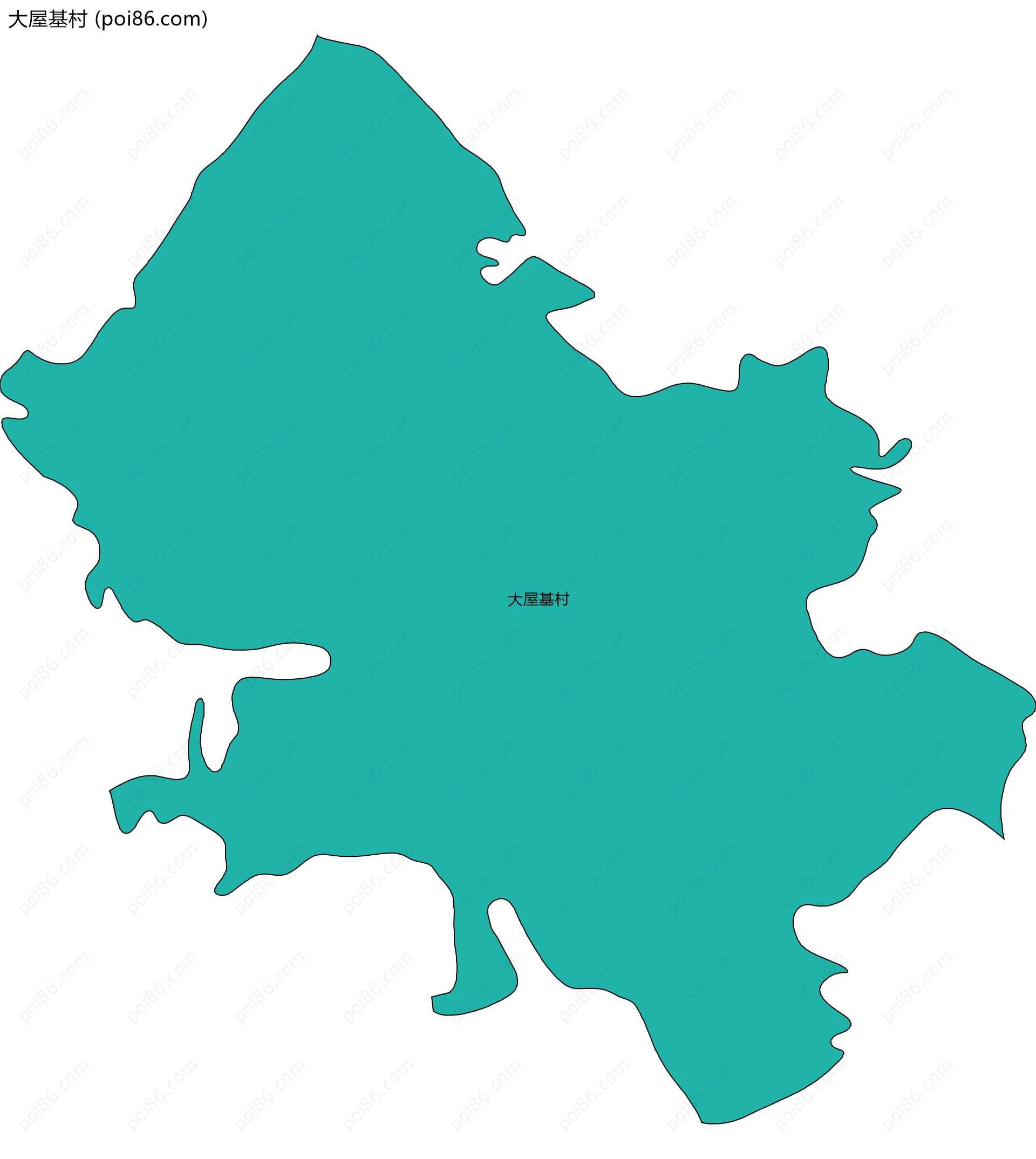 大屋基村边界地图