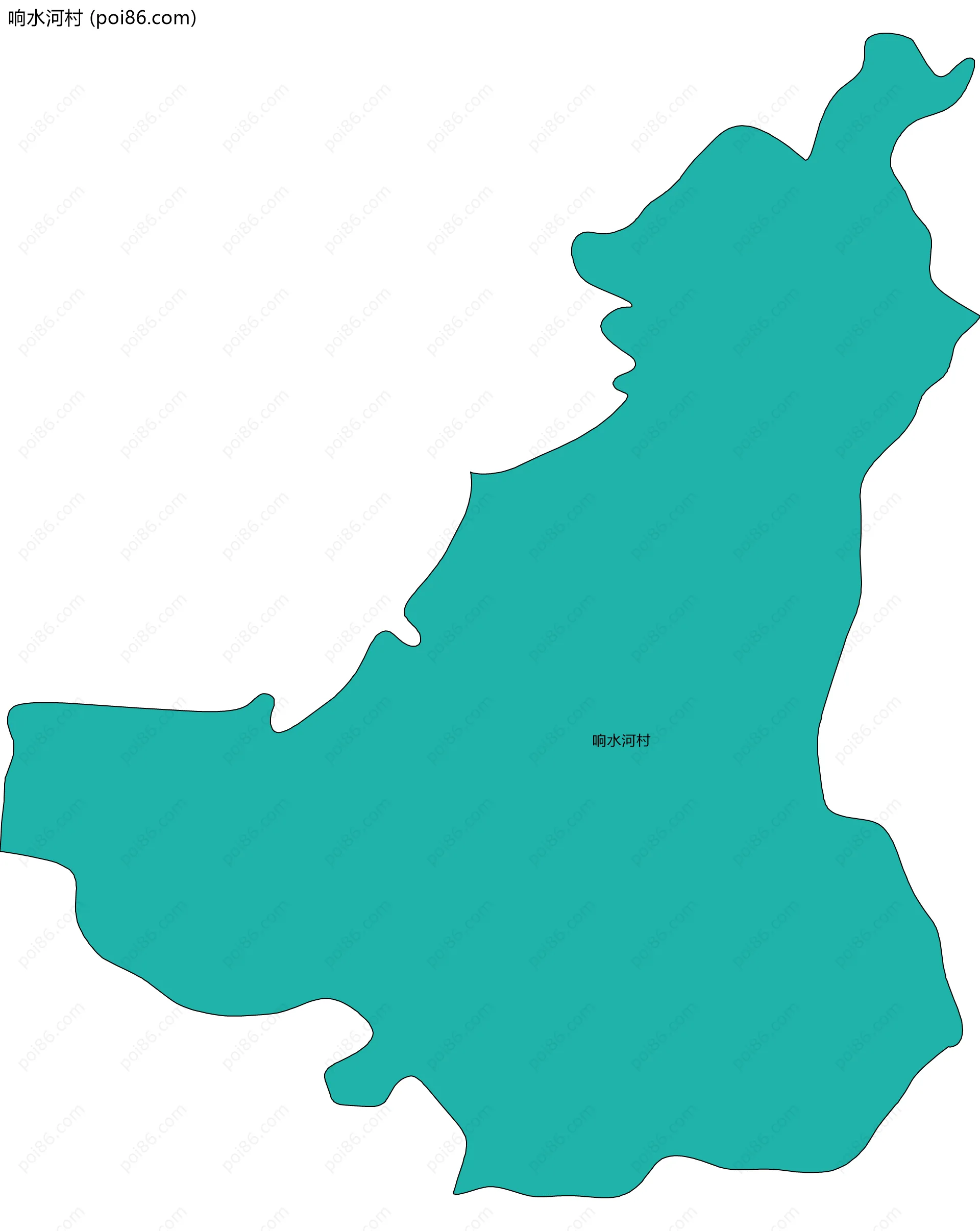 响水河村边界地图