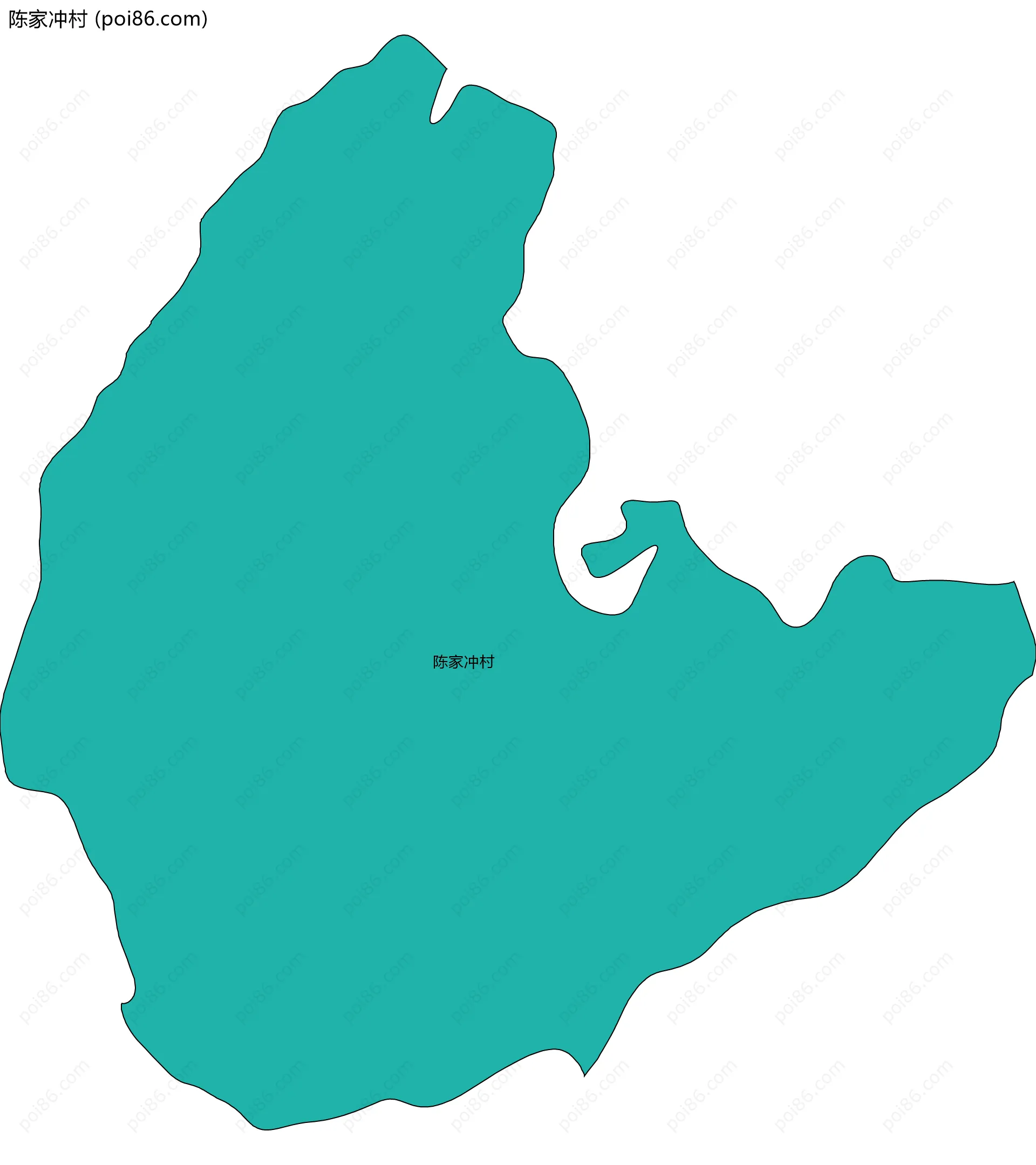陈家冲村边界地图