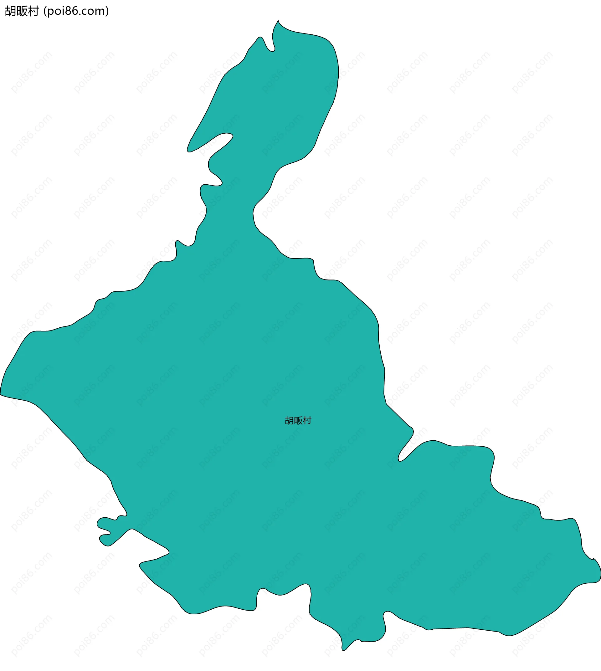 胡畈村边界地图