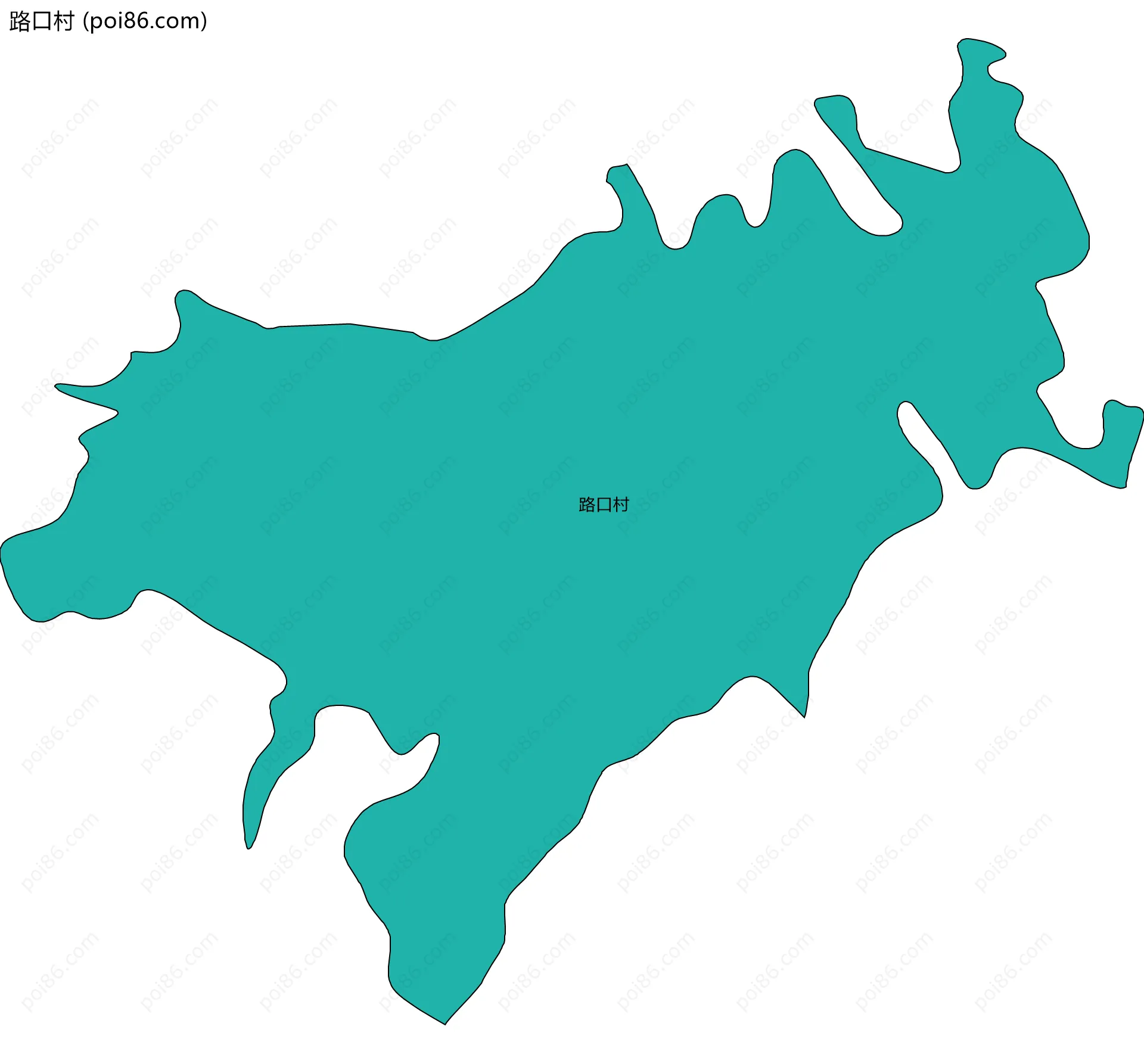 路口村边界地图