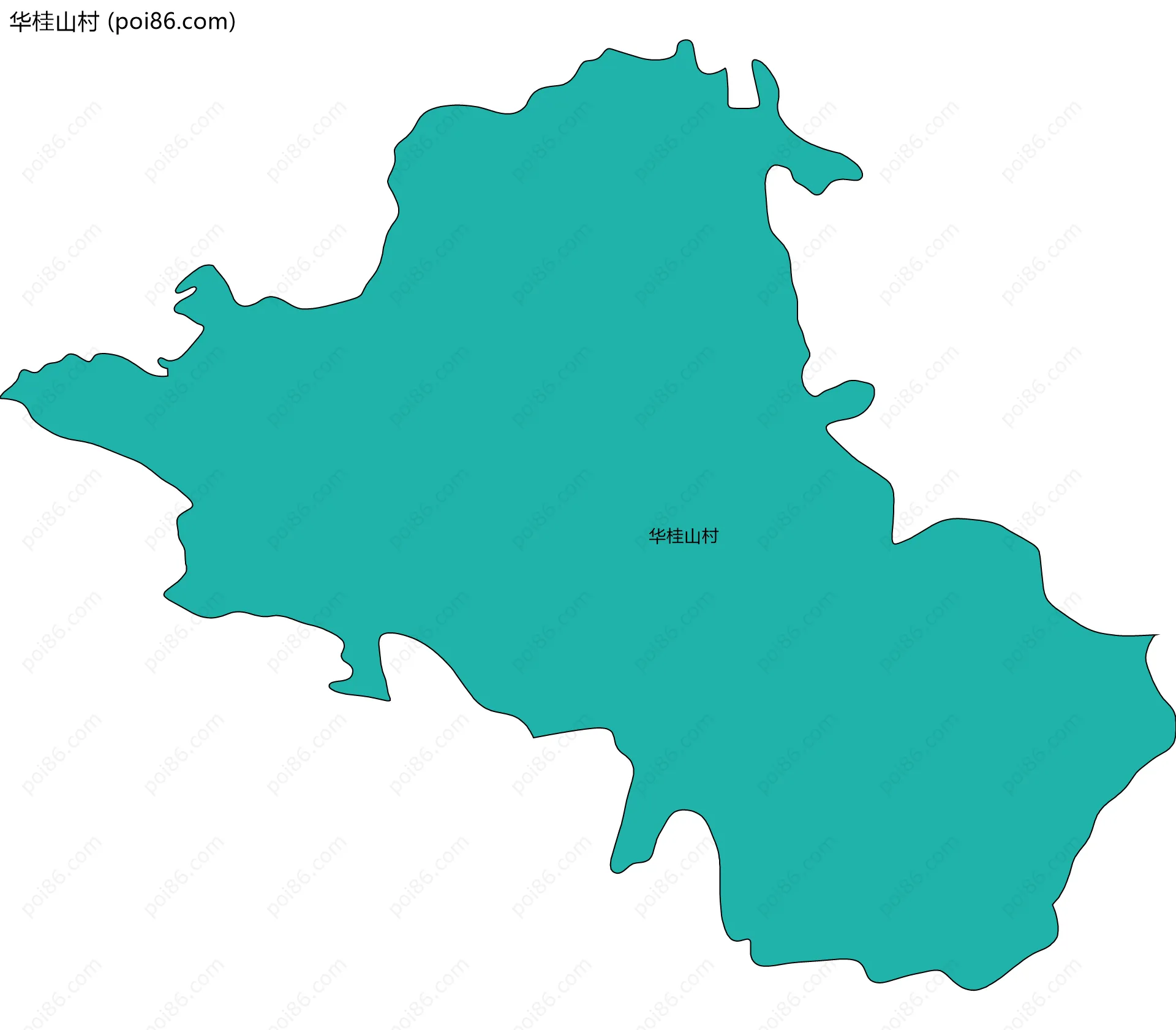 华桂山村边界地图