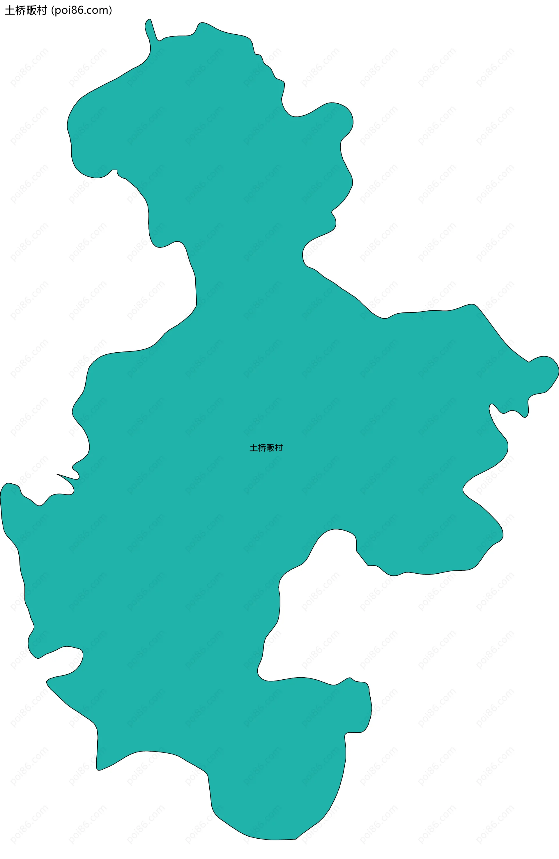 土桥畈村边界地图