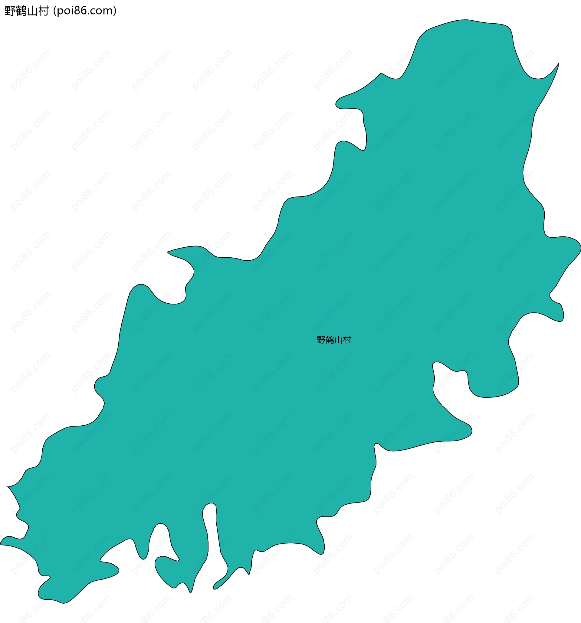 野鹤山村边界地图