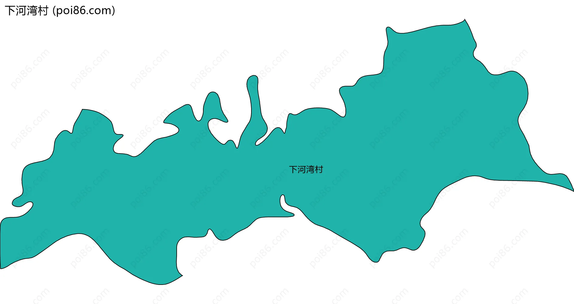 下河湾村边界地图