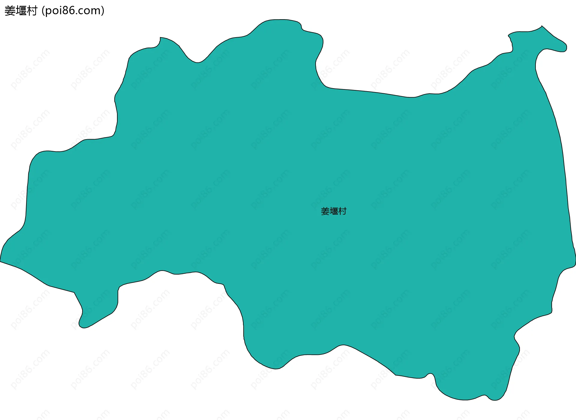 姜堰村边界地图
