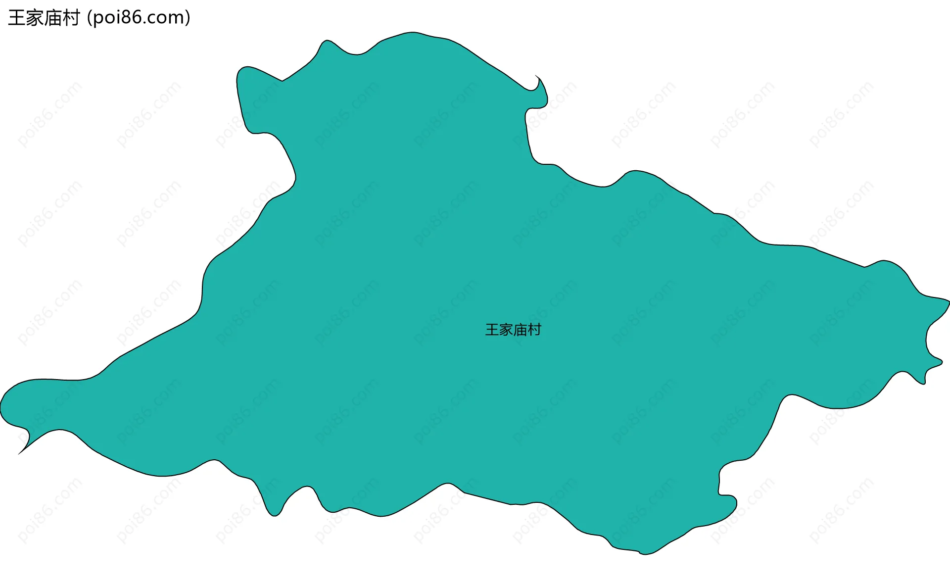 王家庙村边界地图
