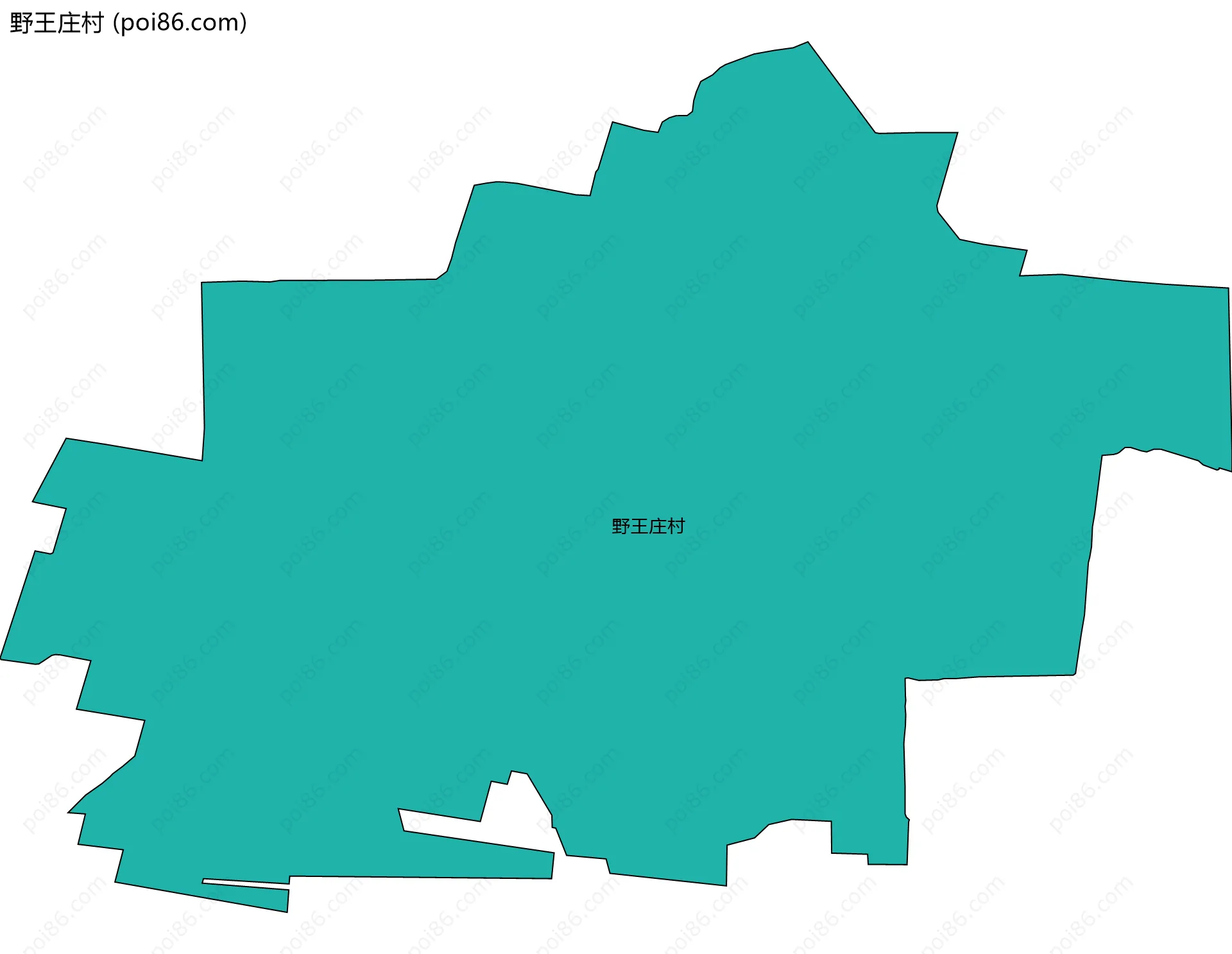 野王庄村边界地图