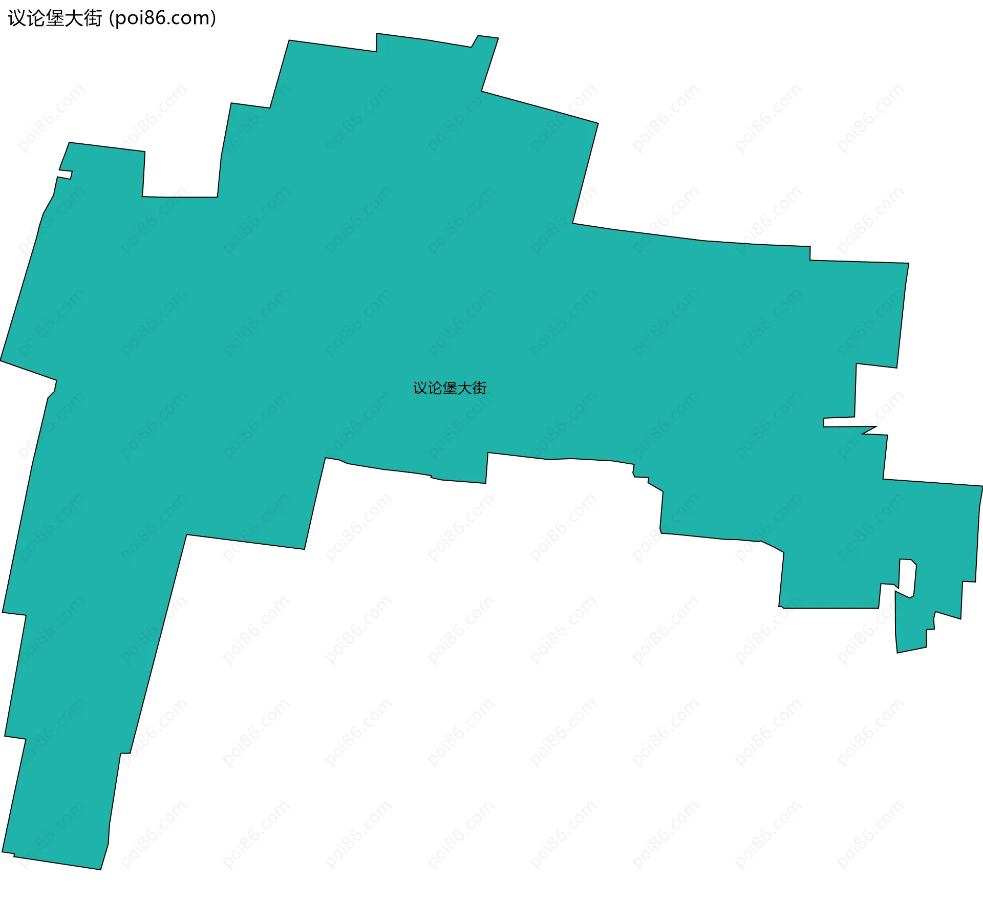 议论堡大街边界地图