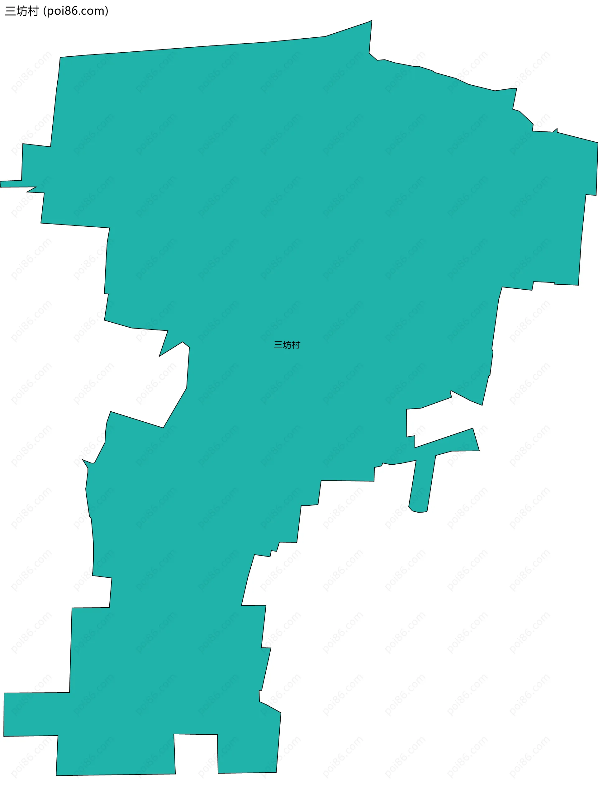 三坊村边界地图