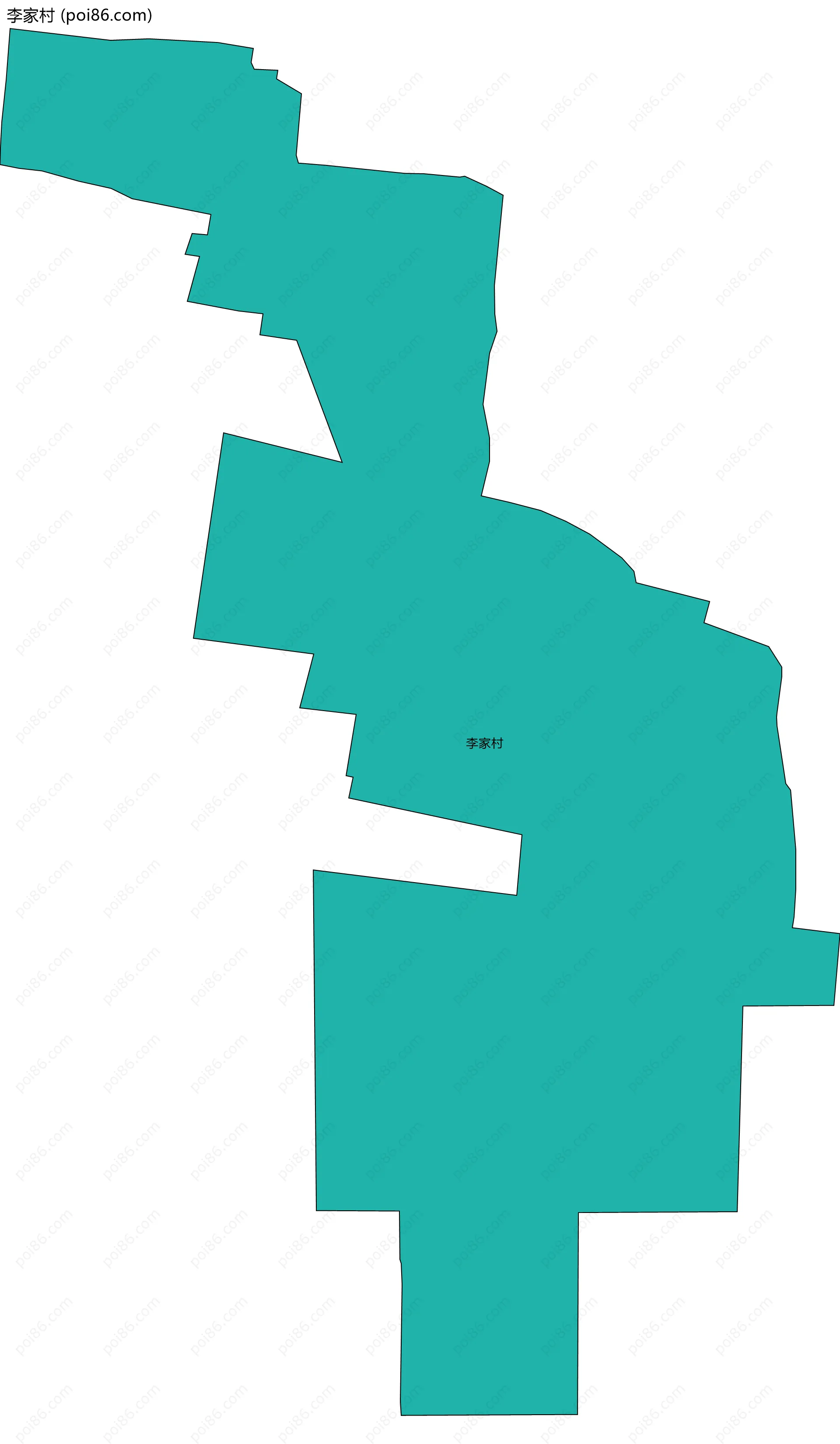 李家村边界地图