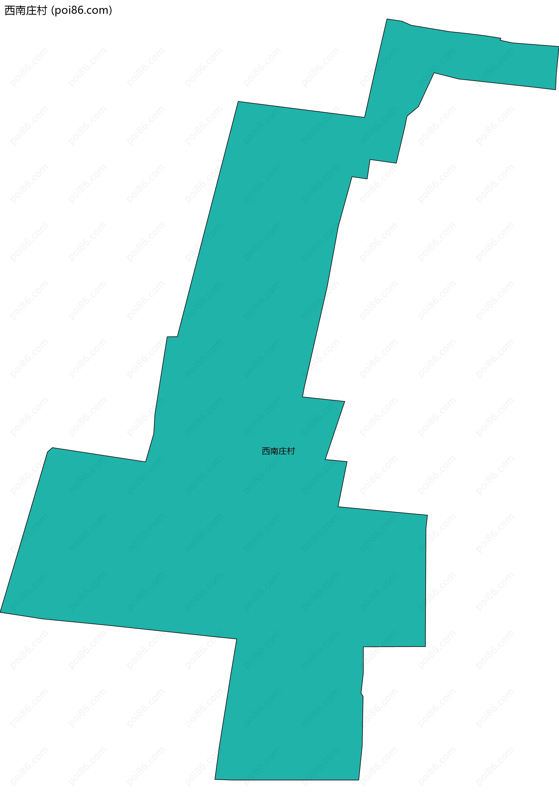 西南庄村边界地图