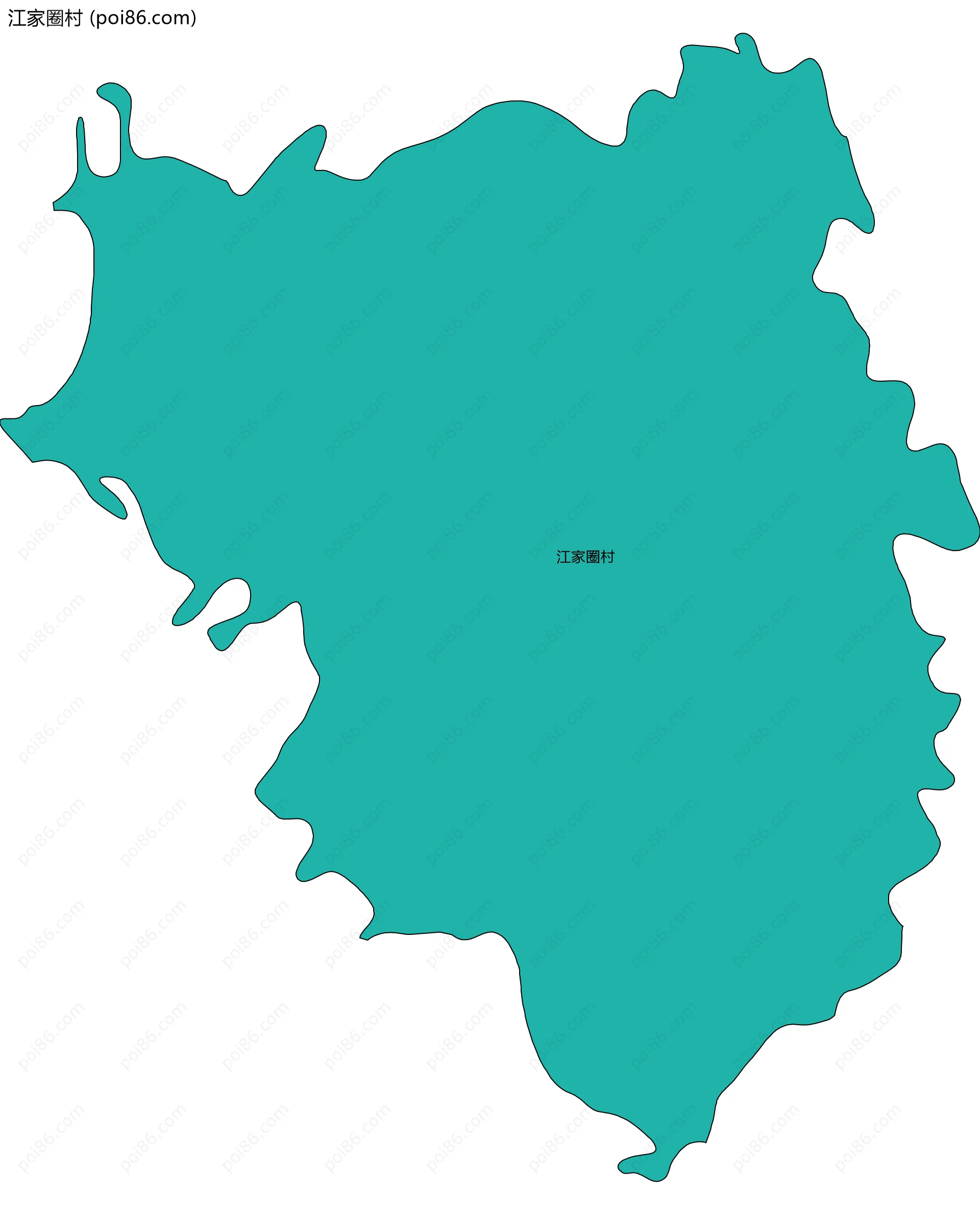 江家圈村边界地图