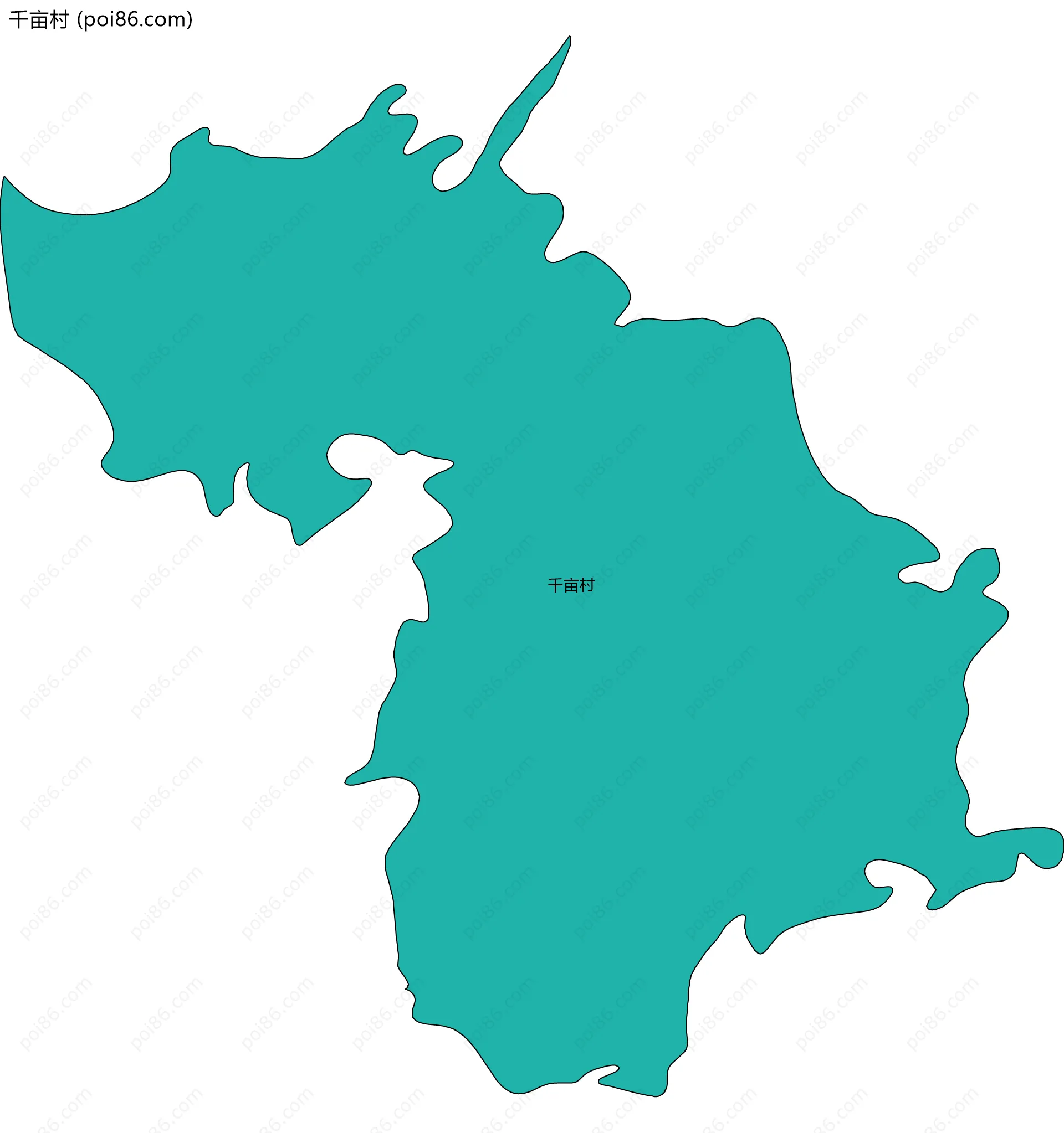 千亩村边界地图