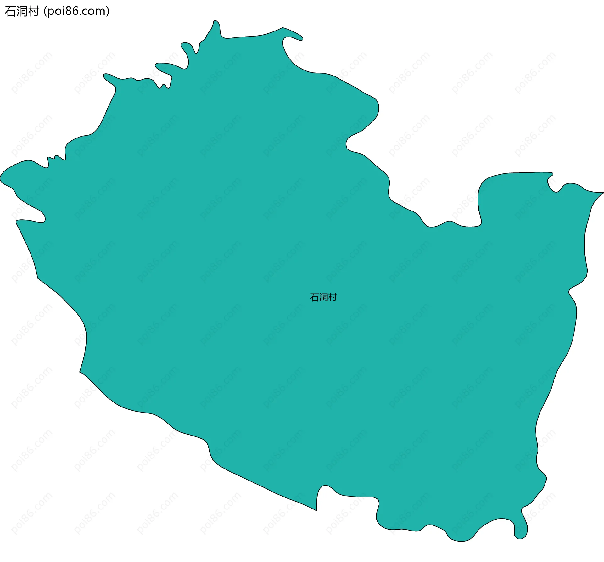 石洞村边界地图