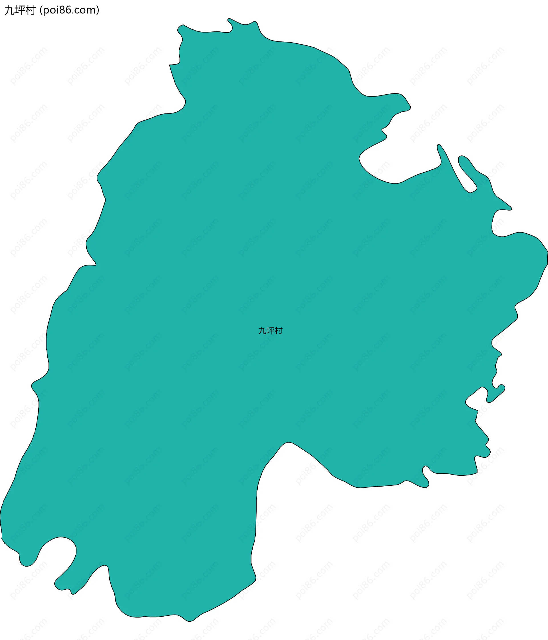 九坪村边界地图