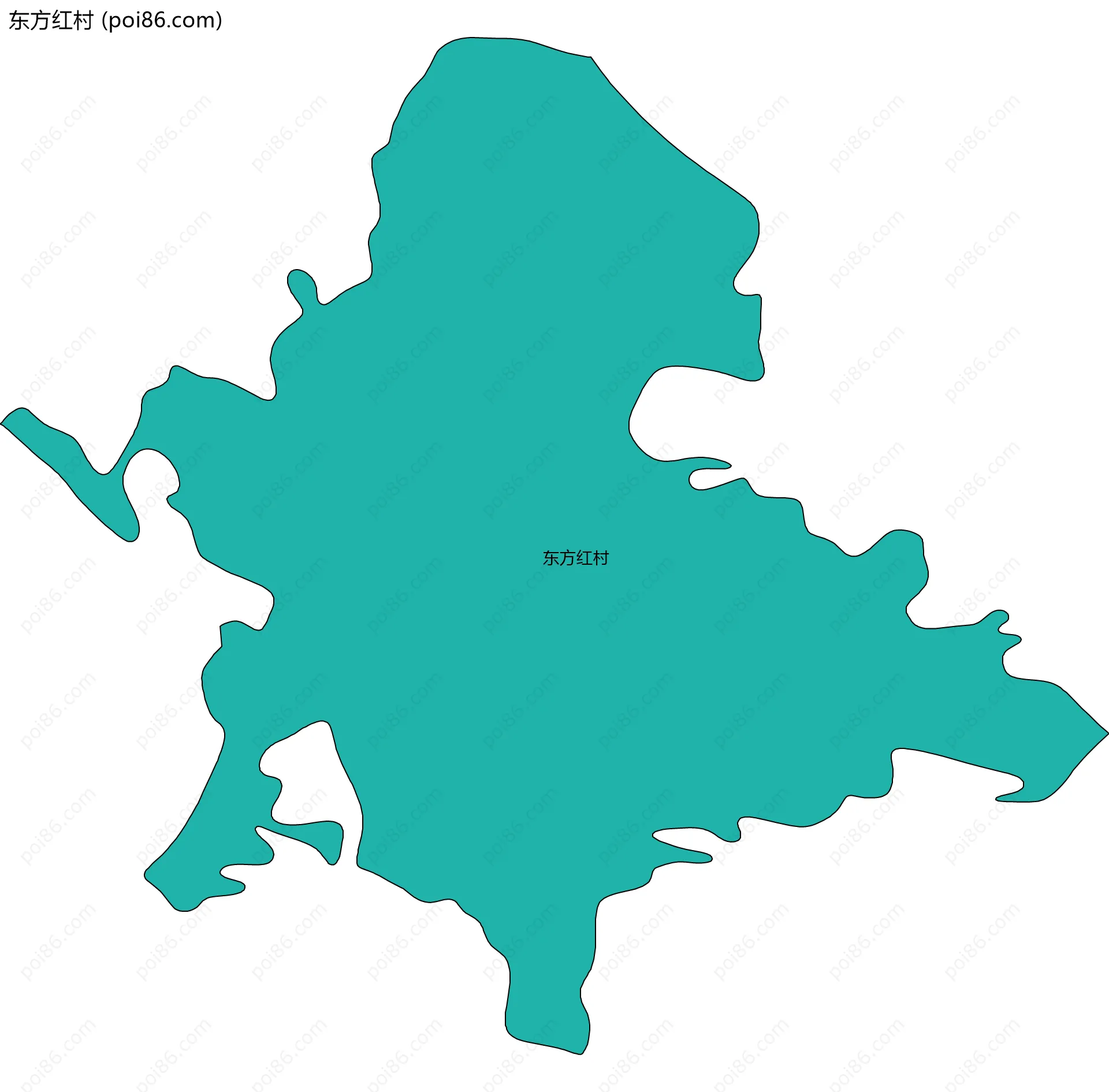 东方红村边界地图