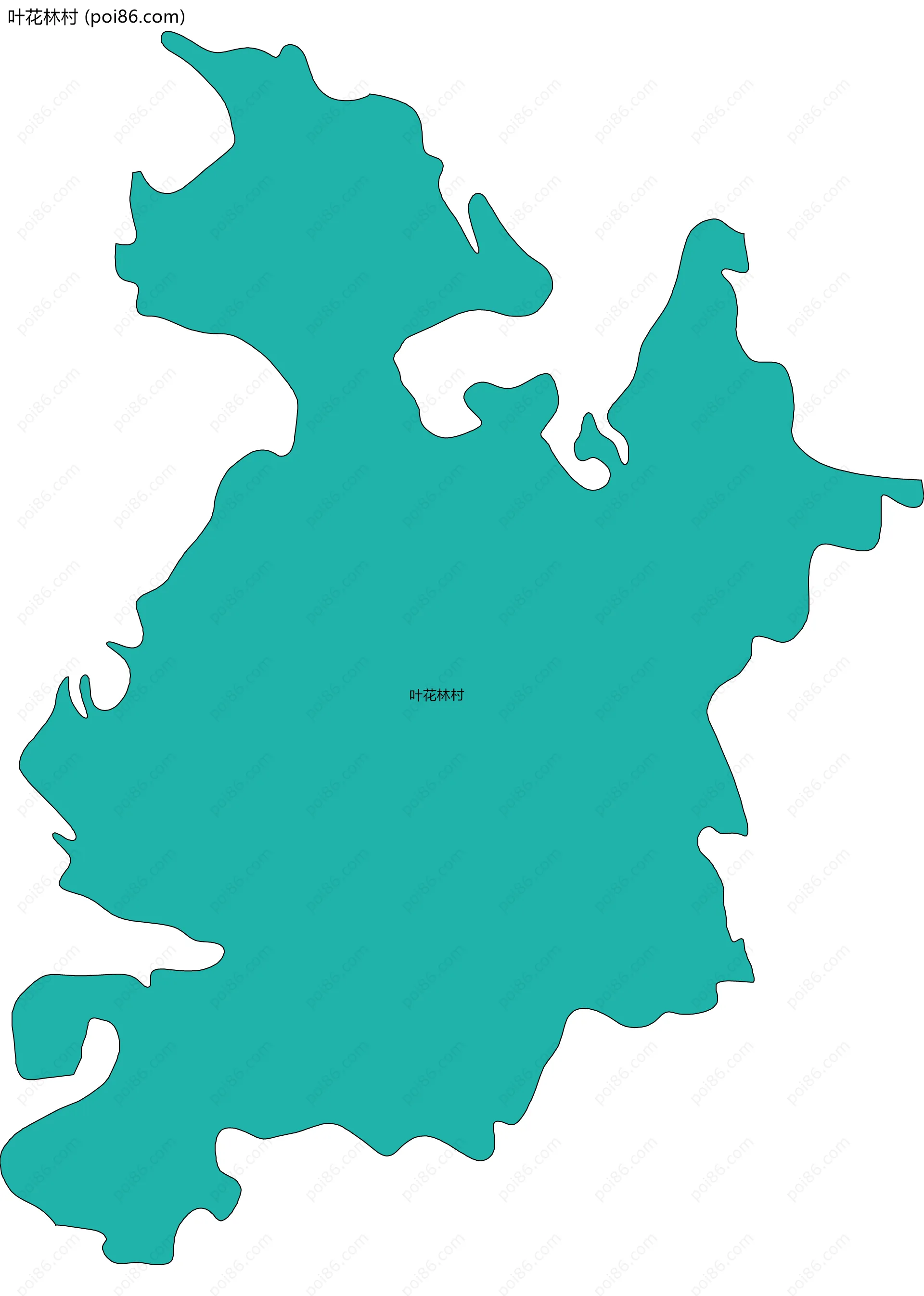 叶花林村边界地图