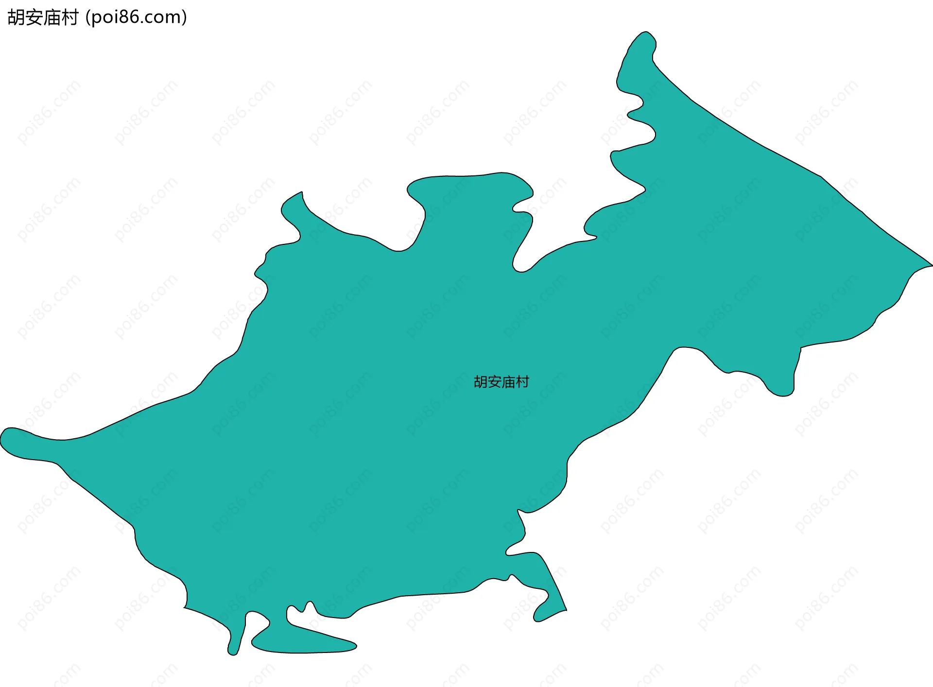胡安庙村边界地图
