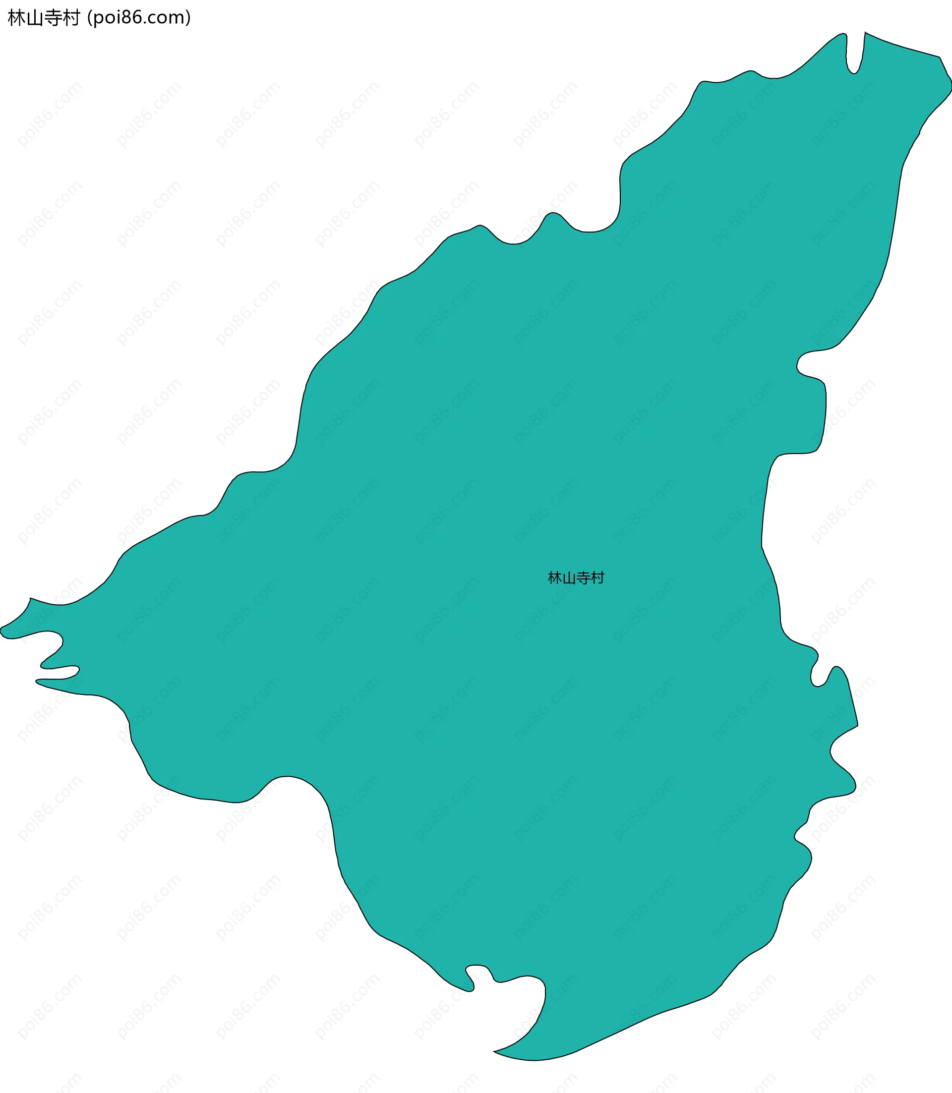 林山寺村边界地图