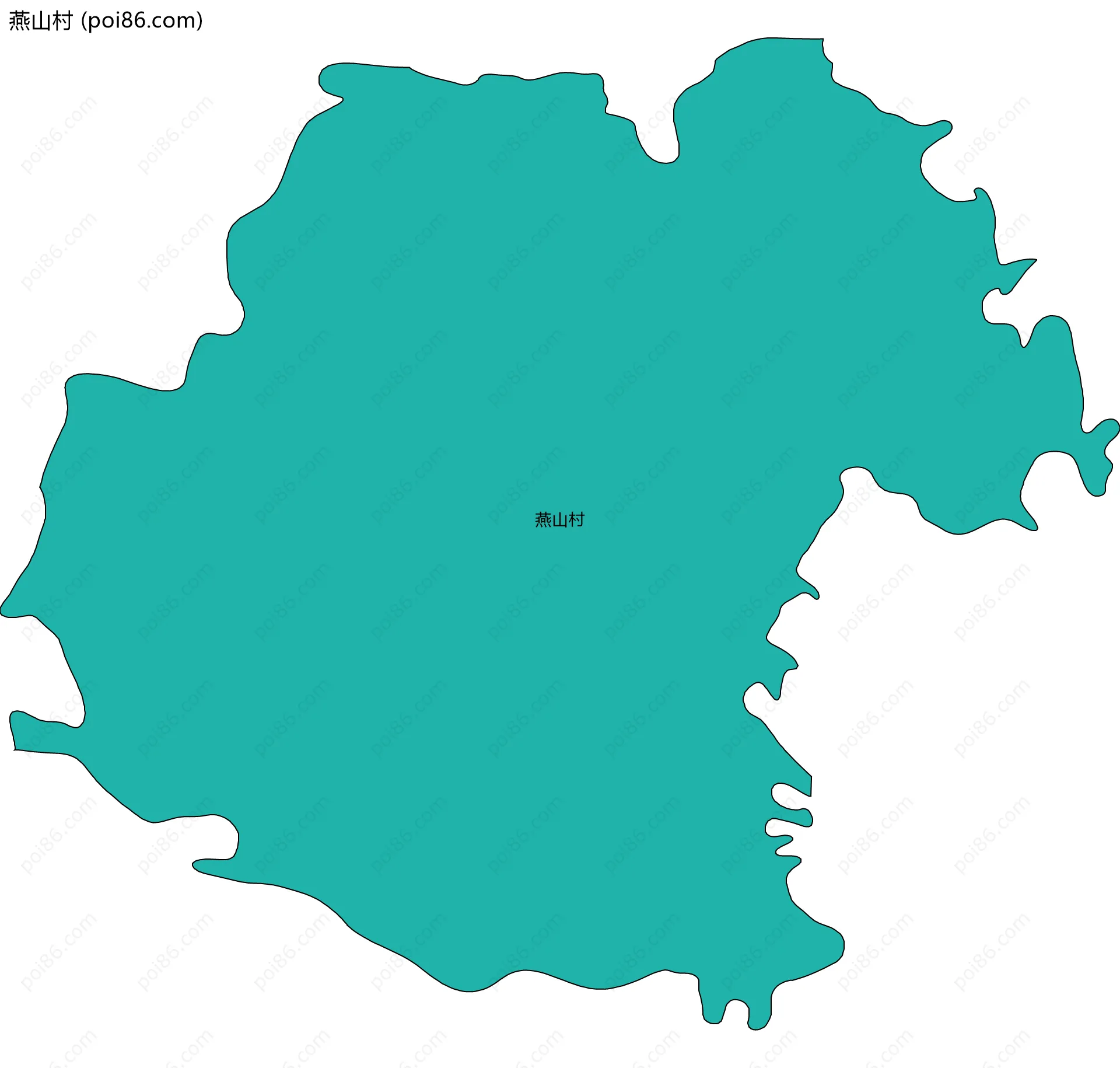 燕山村边界地图