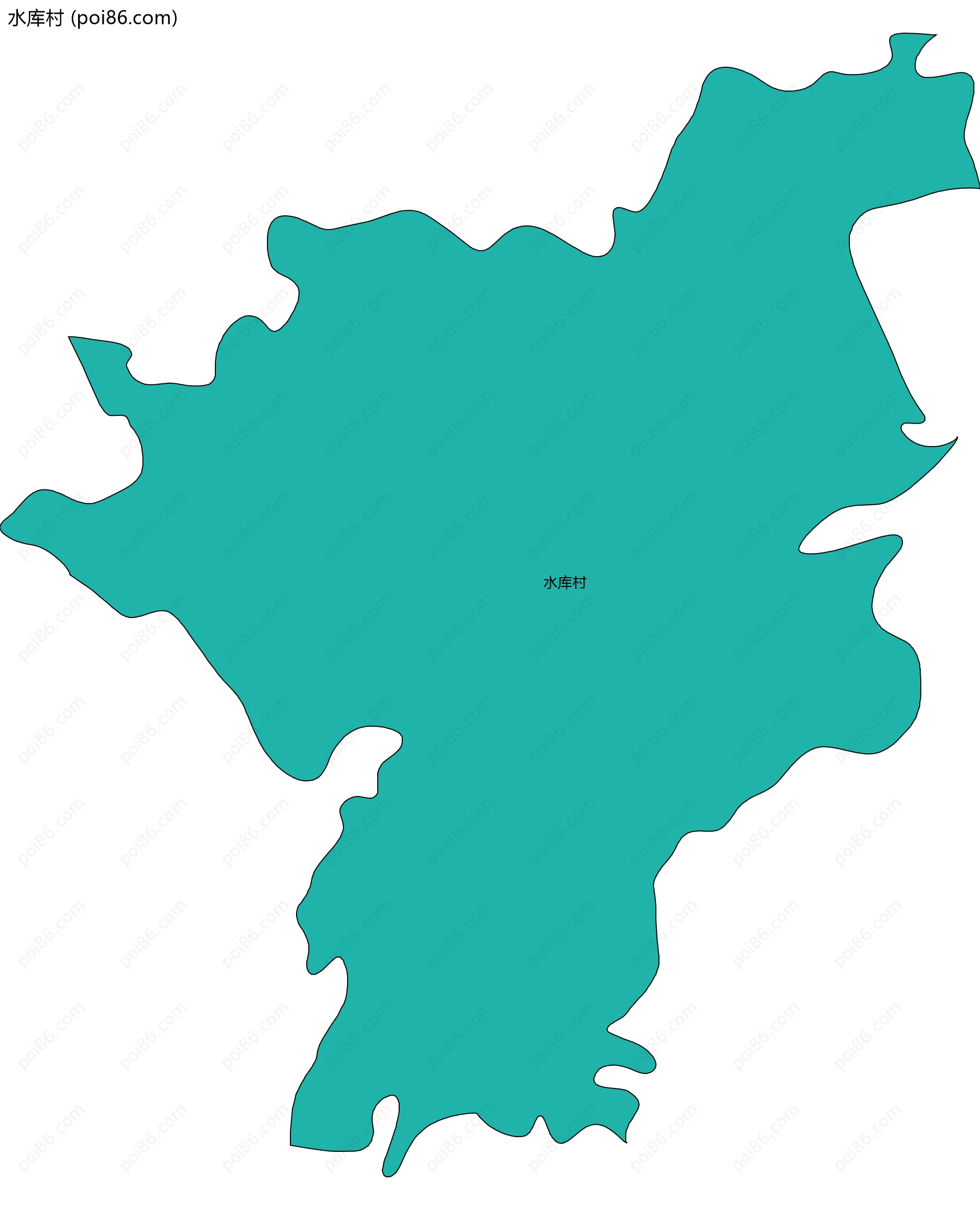 水库村边界地图