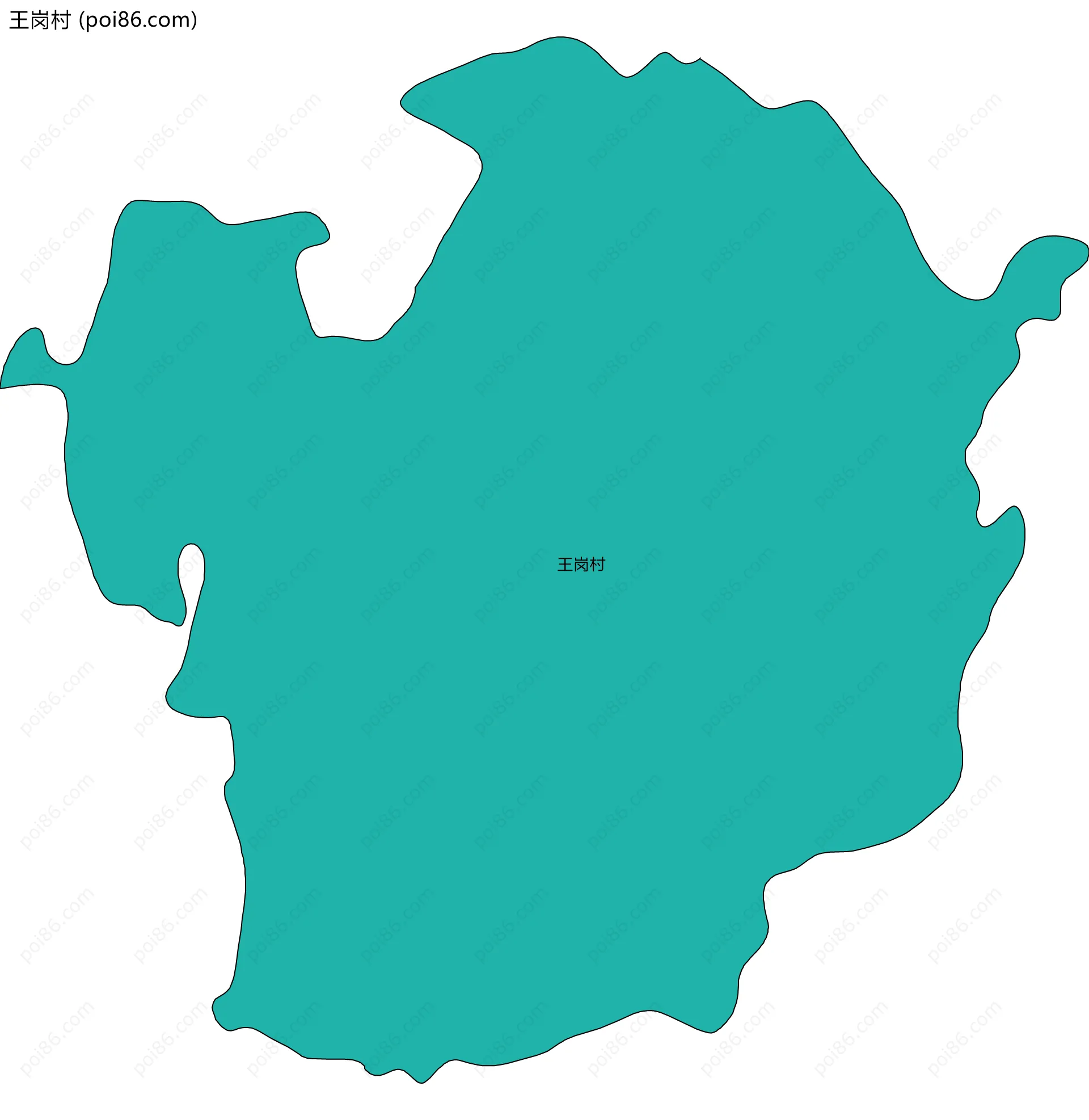 王岗村边界地图