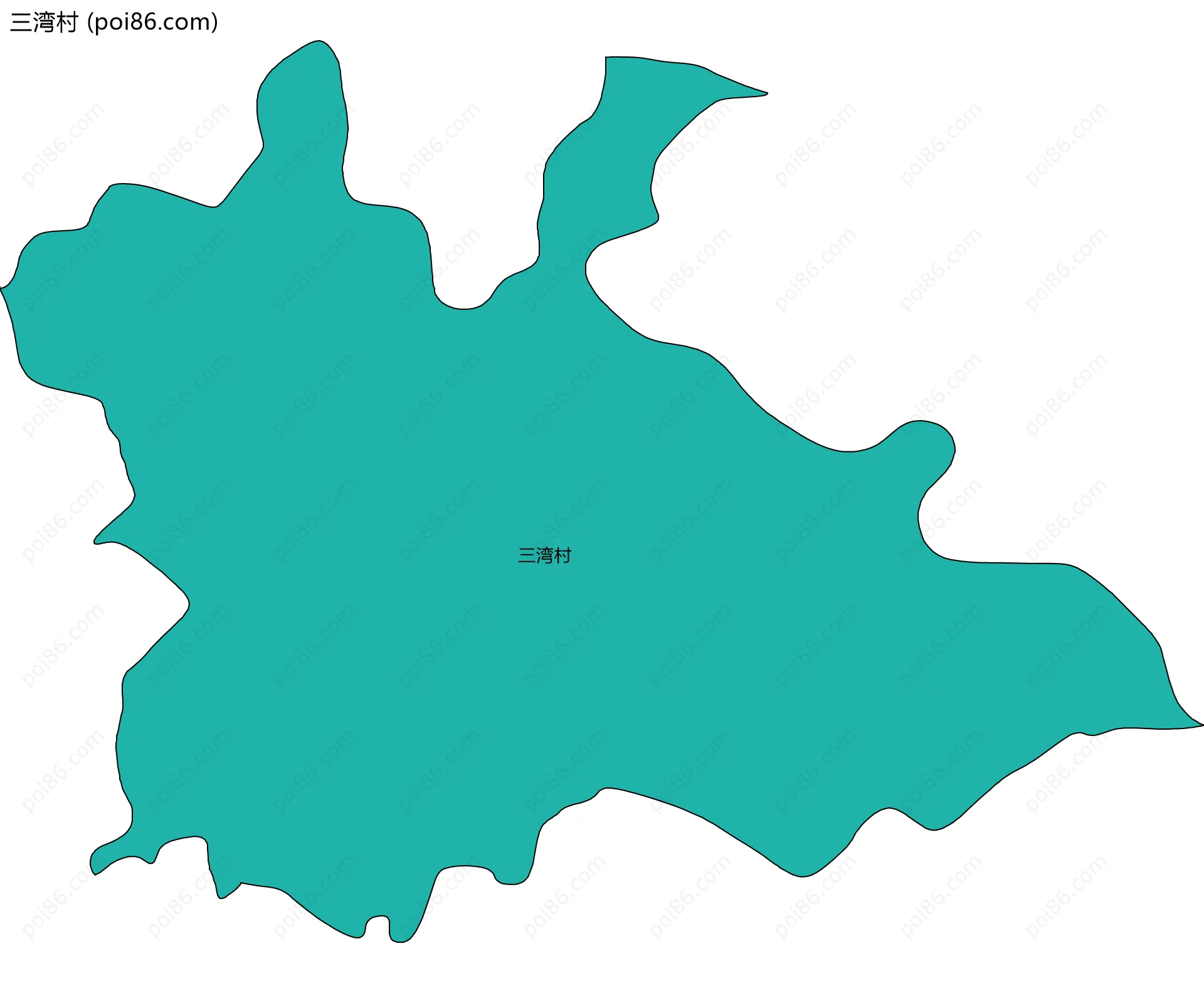 三湾村边界地图
