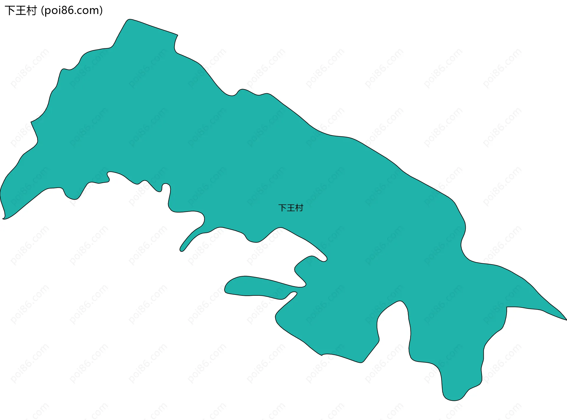 下王村边界地图