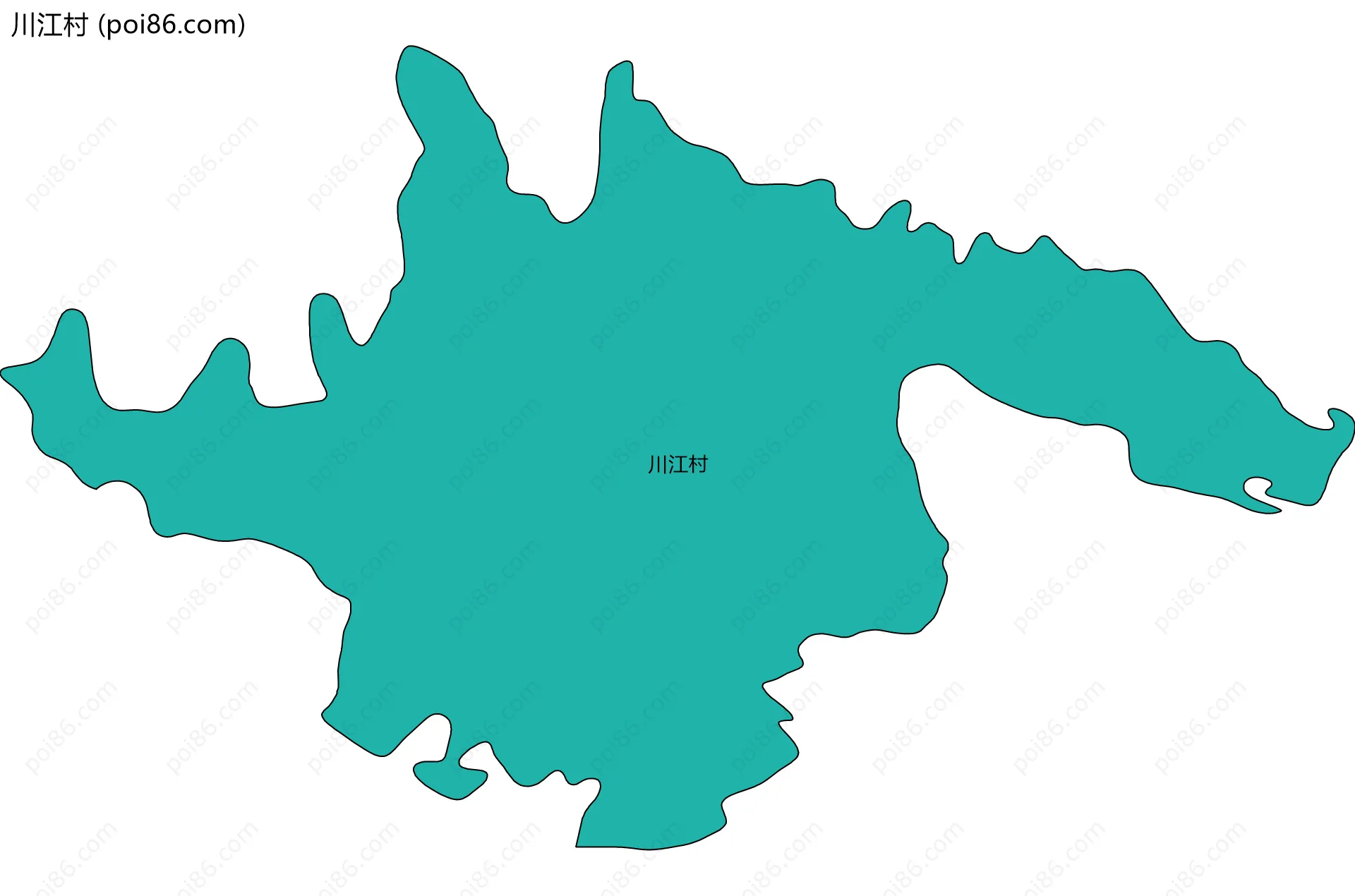 川江村边界地图