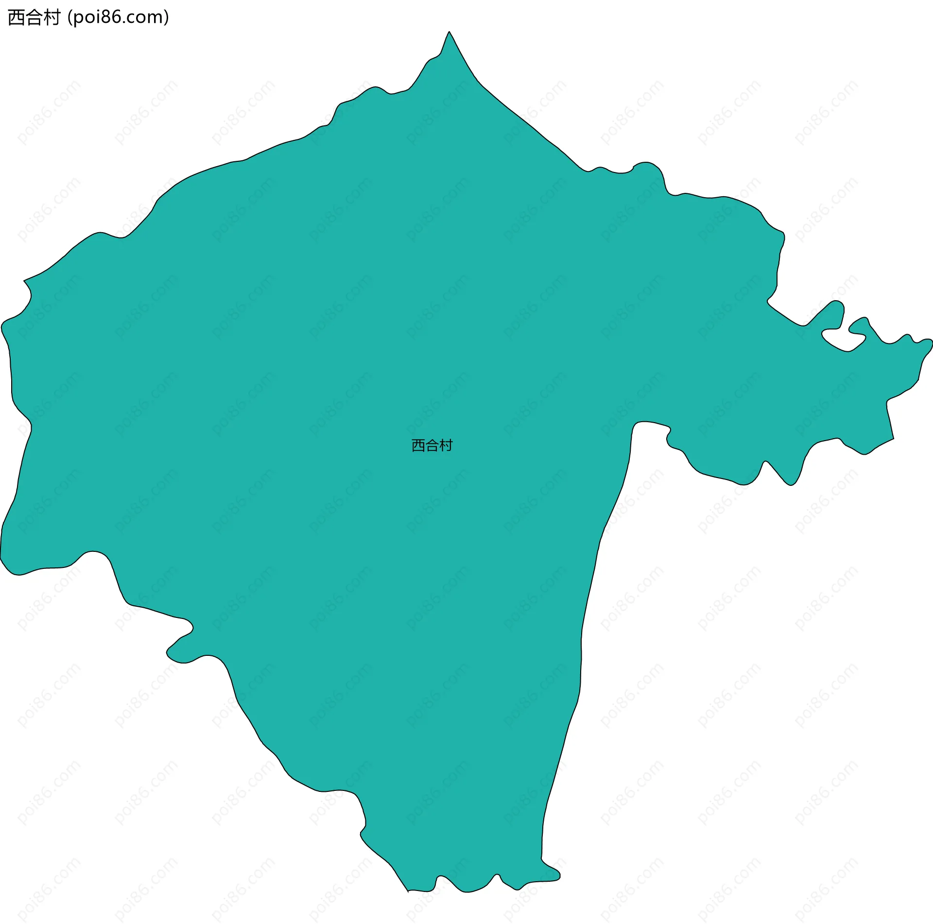 西合村边界地图