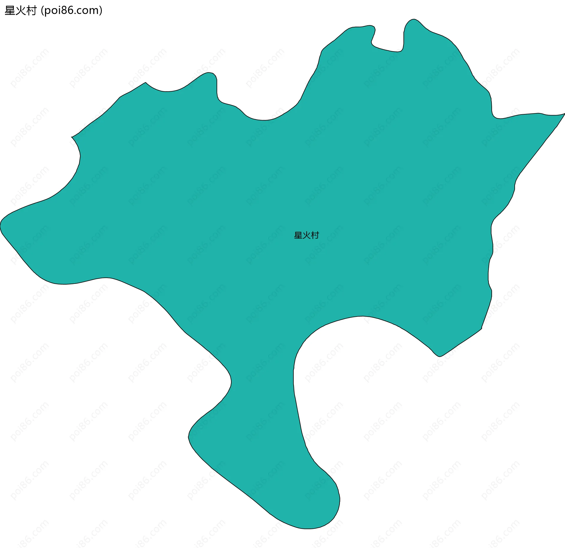 星火村边界地图