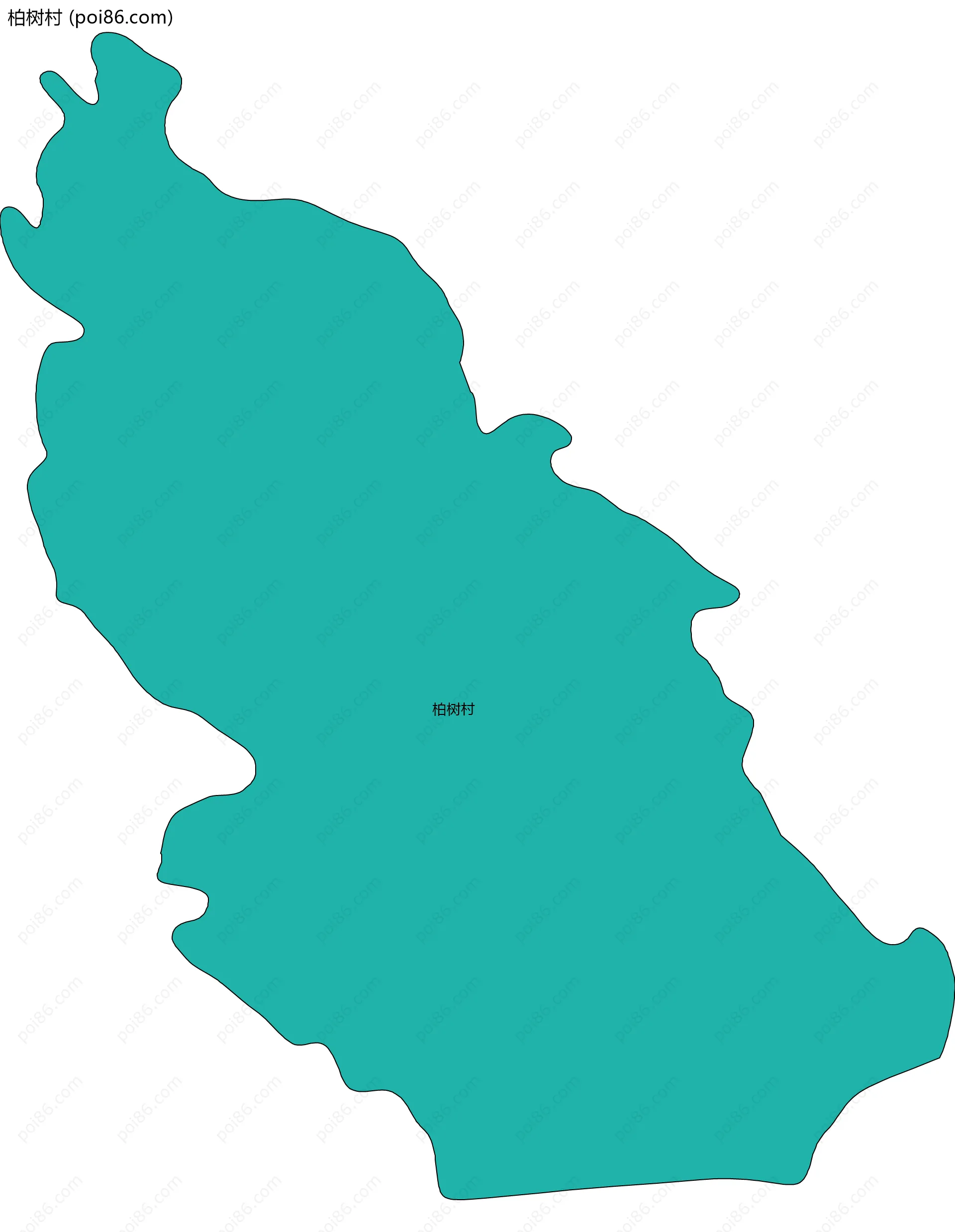 柏树村边界地图