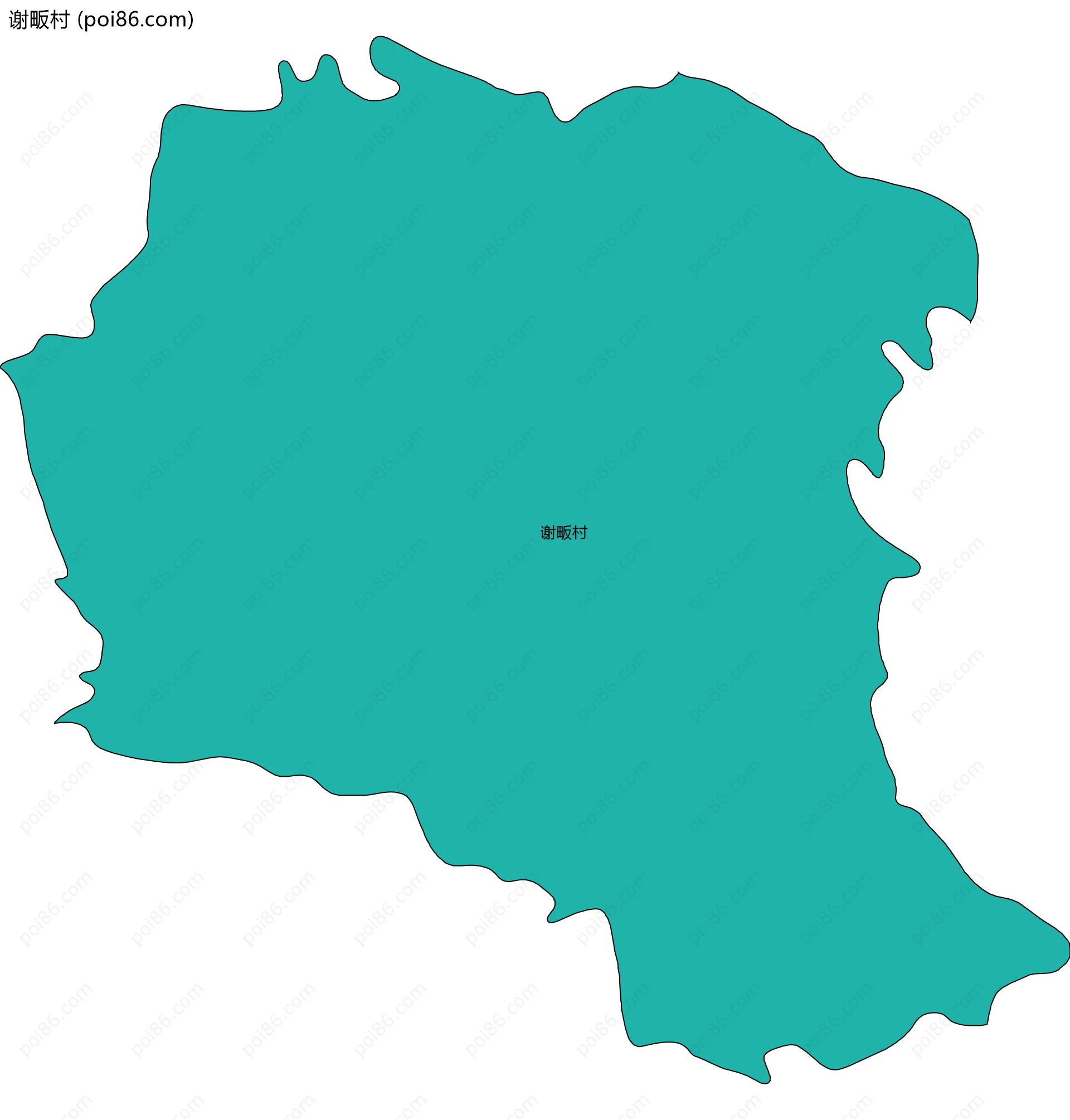 谢畈村边界地图