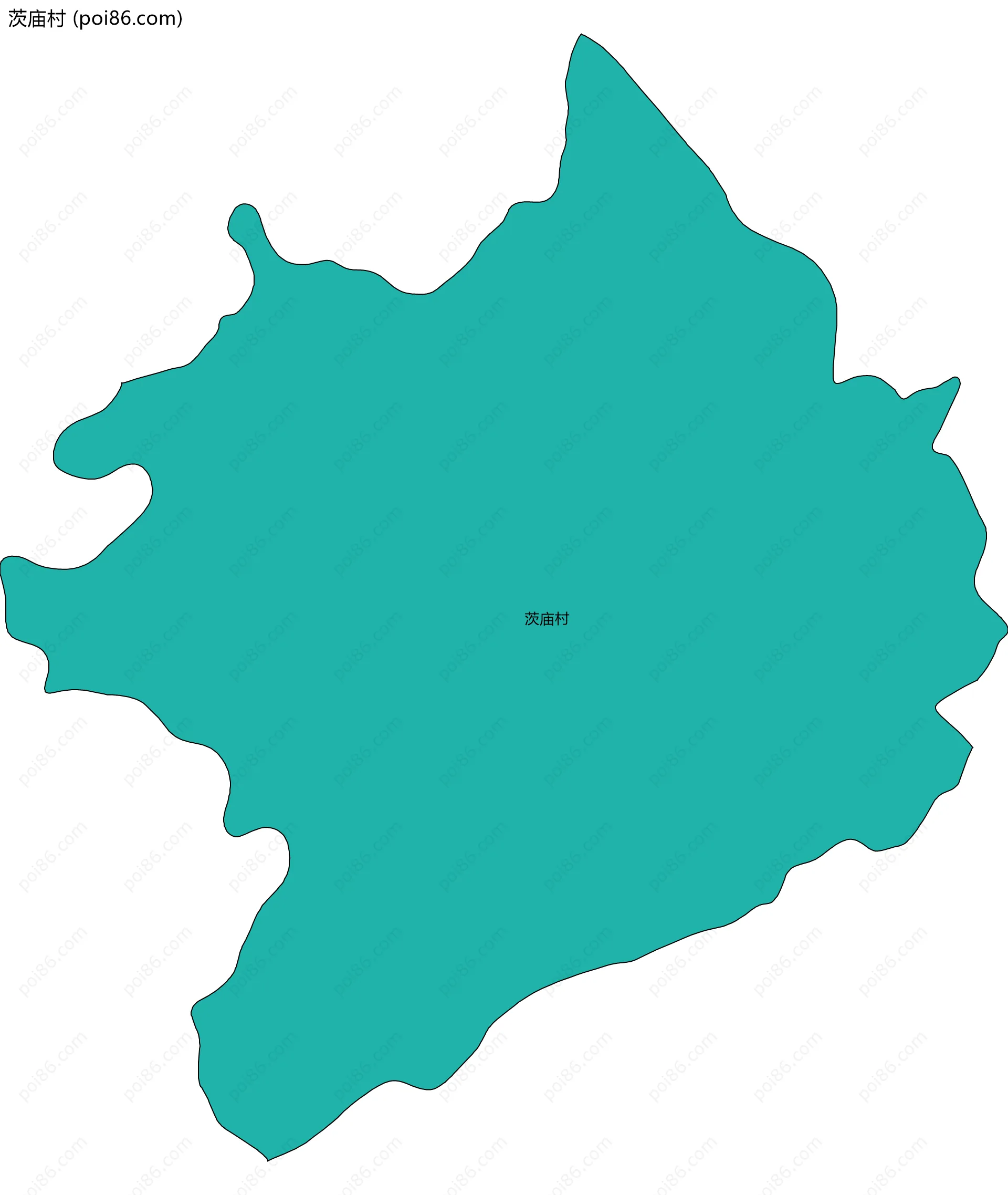 茨庙村边界地图