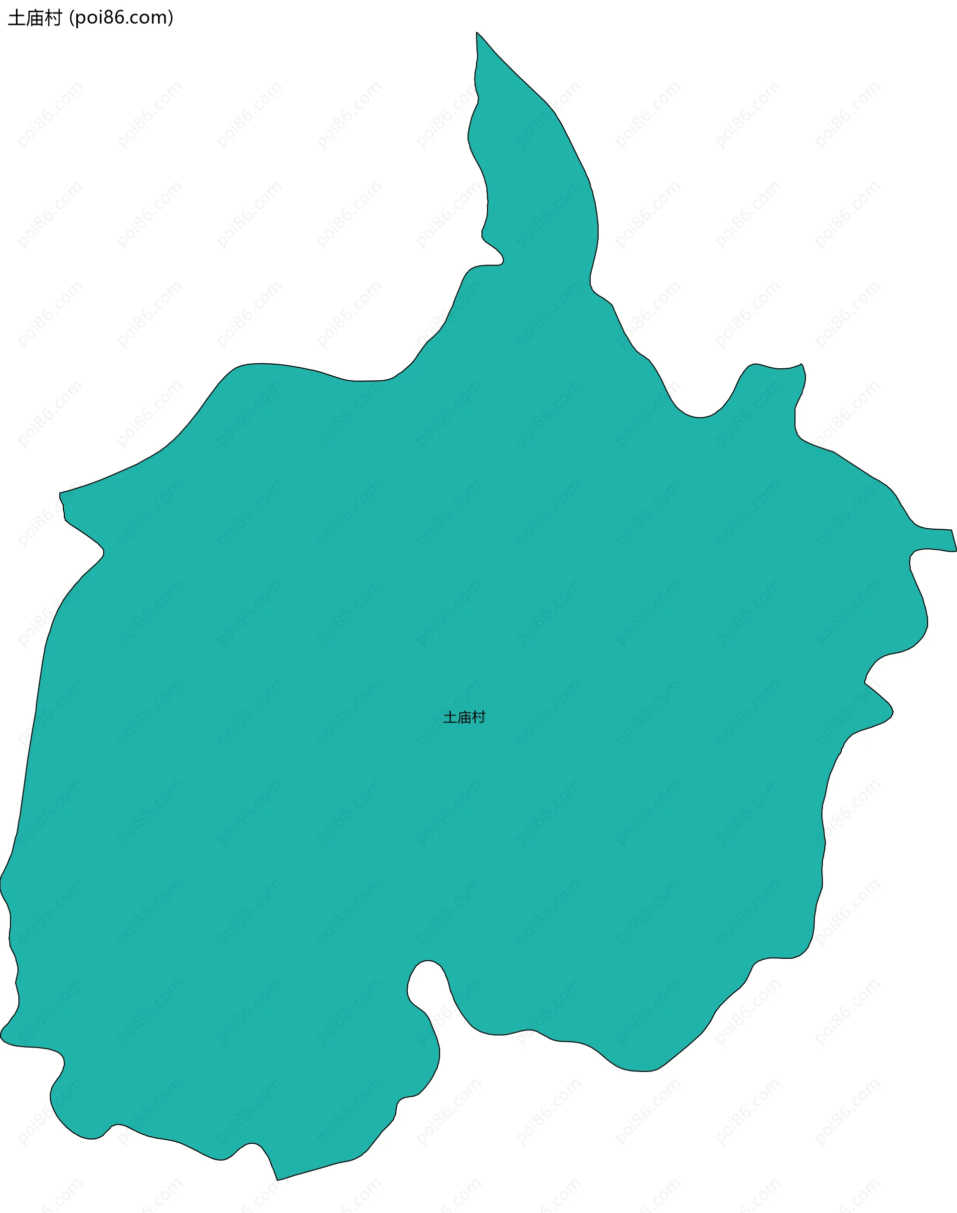 土庙村边界地图