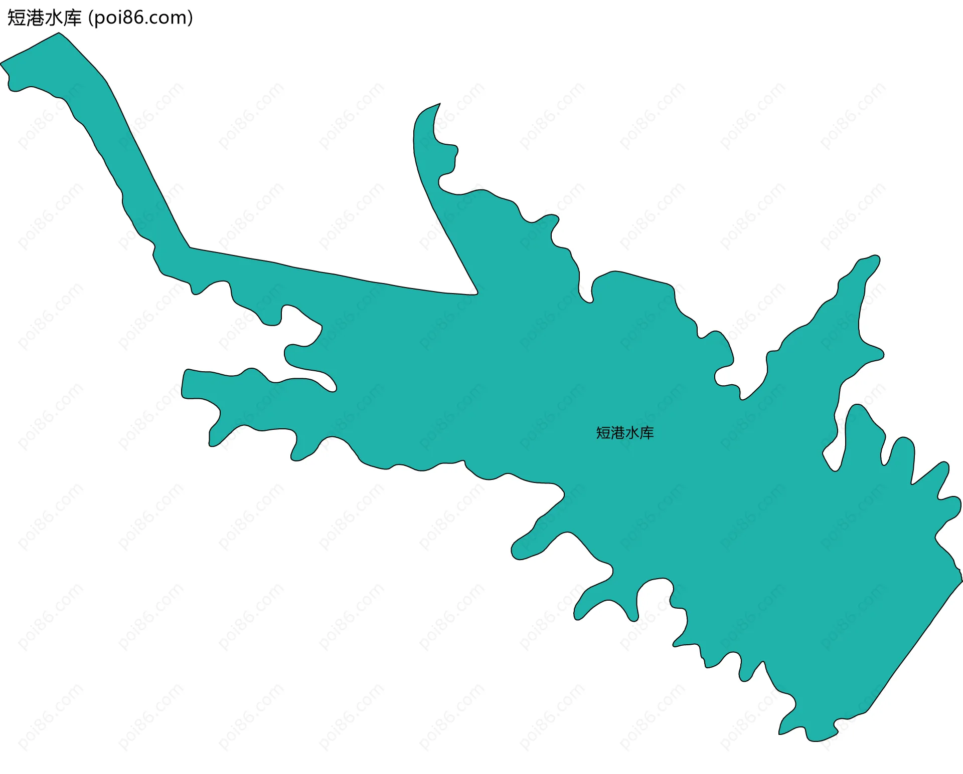 短港水库边界地图