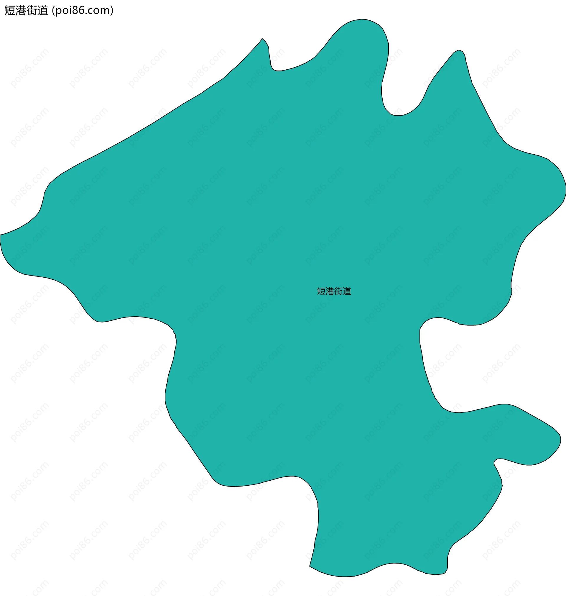 短港街道边界地图