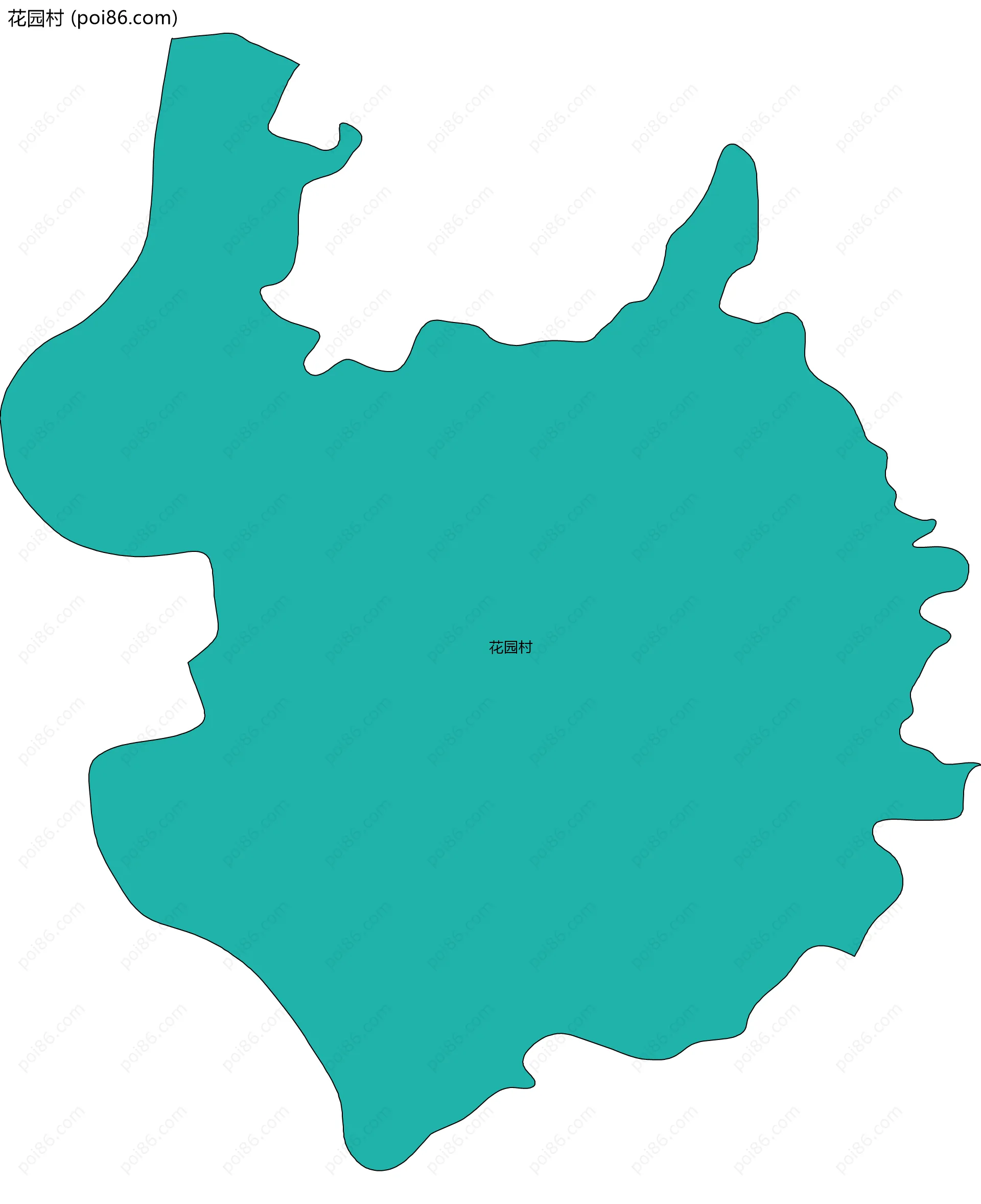 花园村边界地图