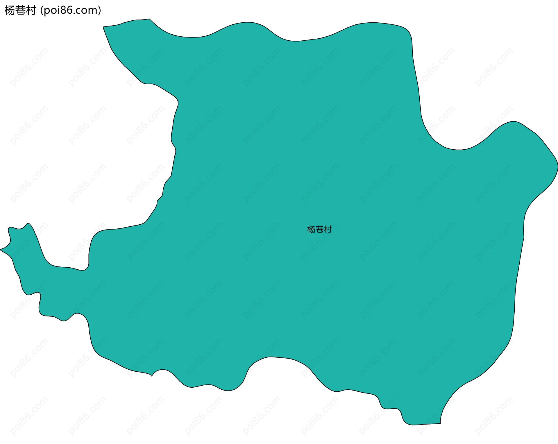 杨巷村边界地图